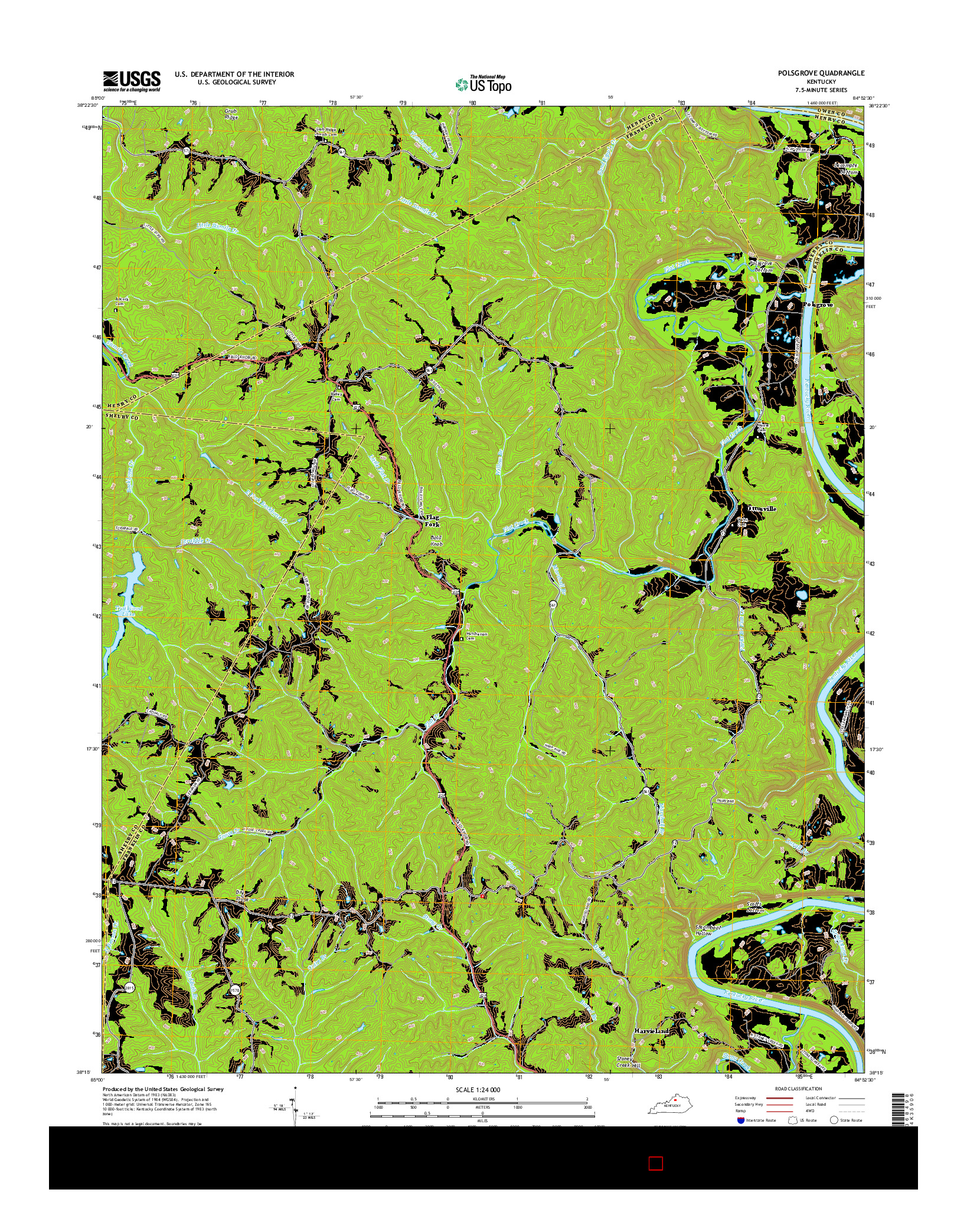 USGS US TOPO 7.5-MINUTE MAP FOR POLSGROVE, KY 2016