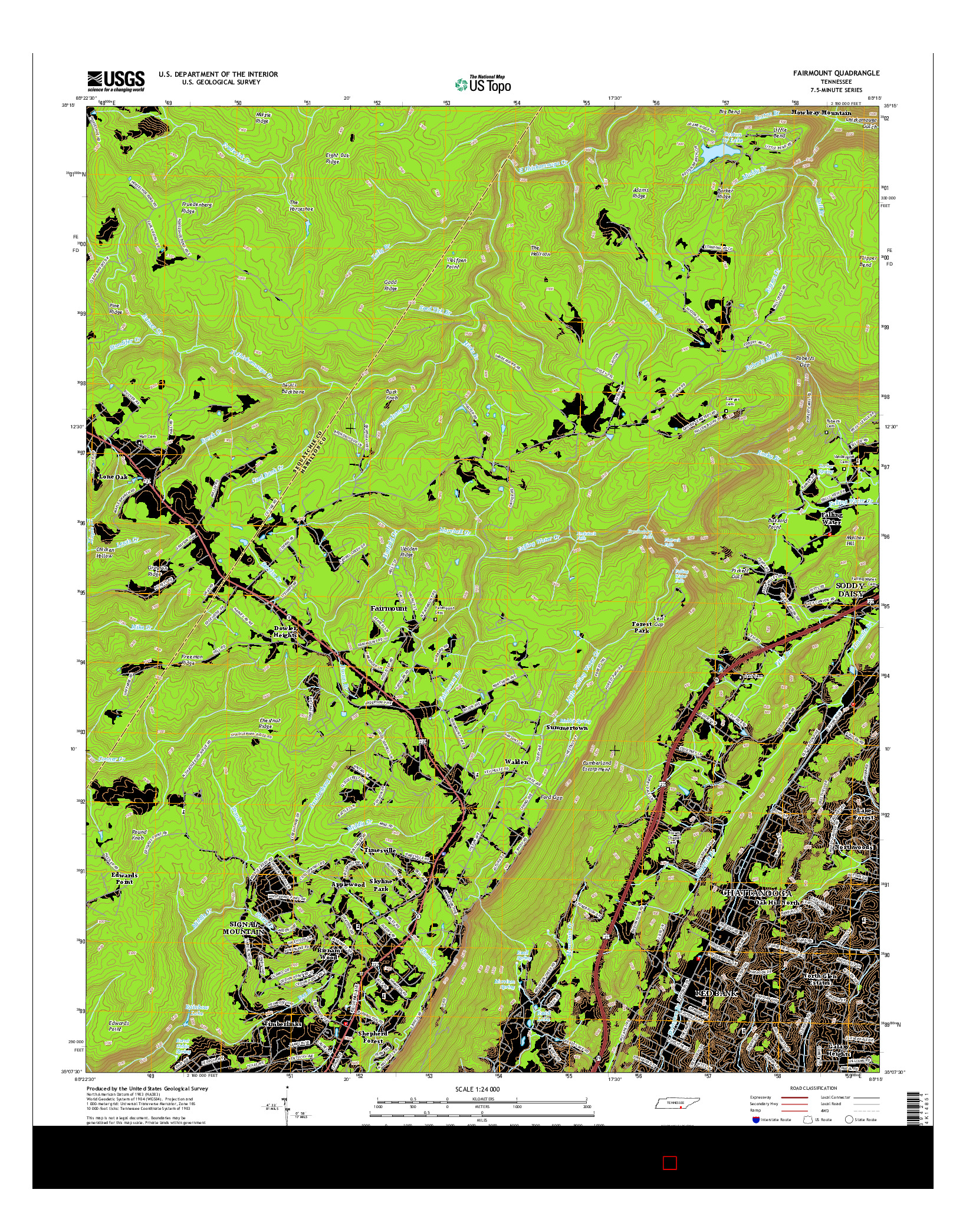 USGS US TOPO 7.5-MINUTE MAP FOR FAIRMOUNT, TN 2016