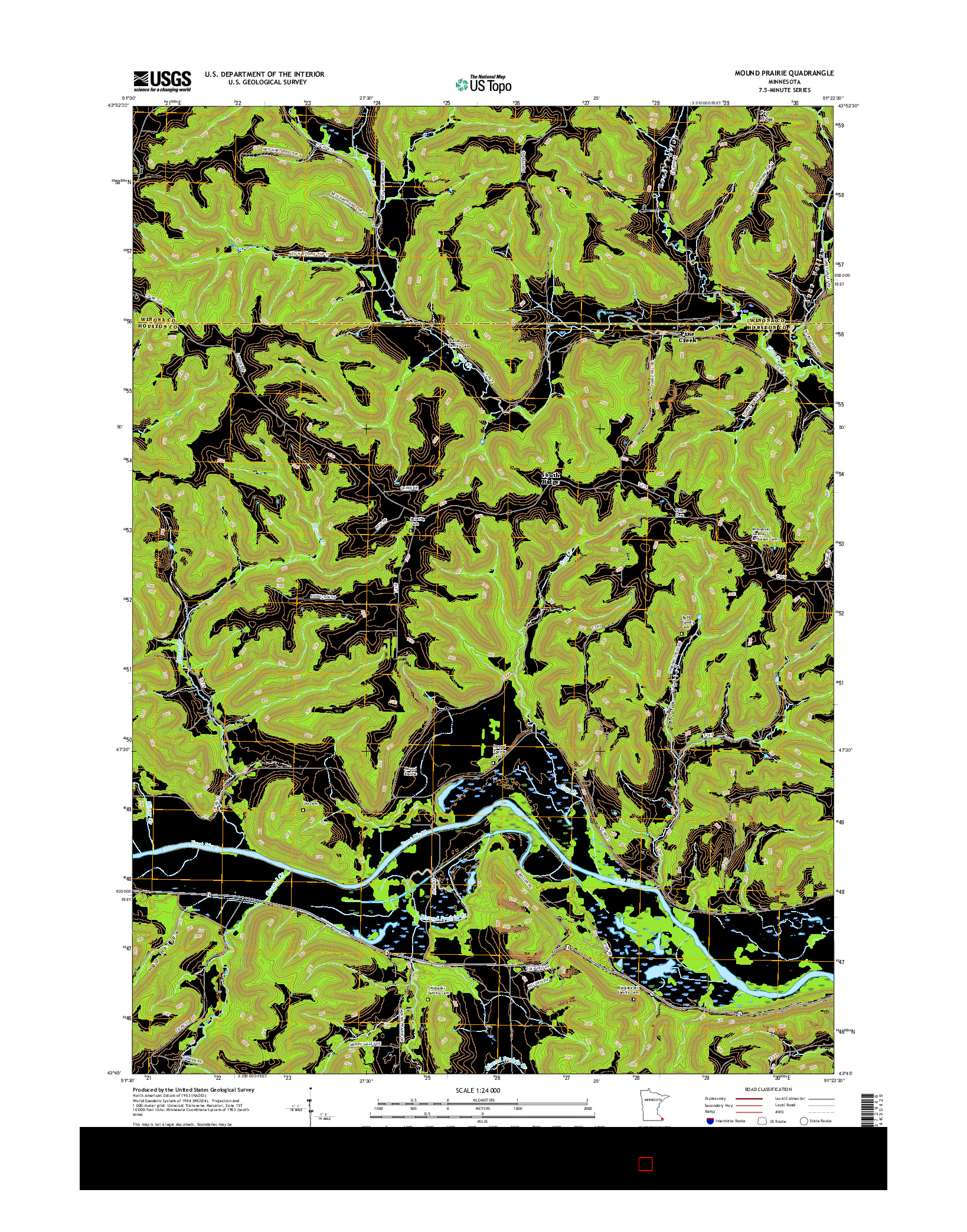 USGS US TOPO 7.5-MINUTE MAP FOR MOUND PRAIRIE, MN 2016