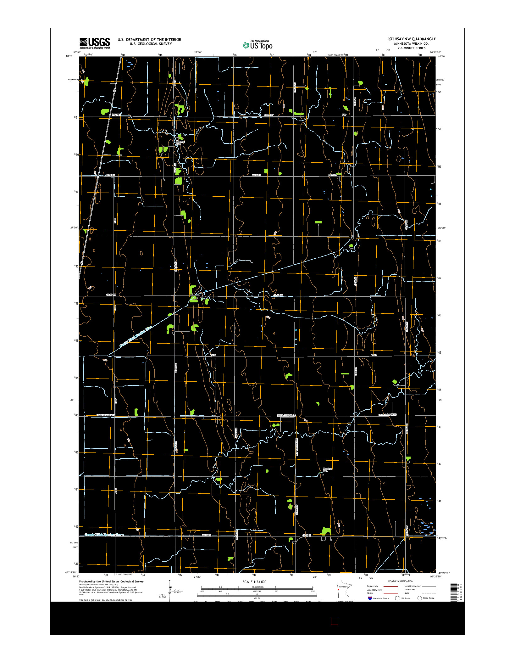 USGS US TOPO 7.5-MINUTE MAP FOR ROTHSAY NW, MN 2016