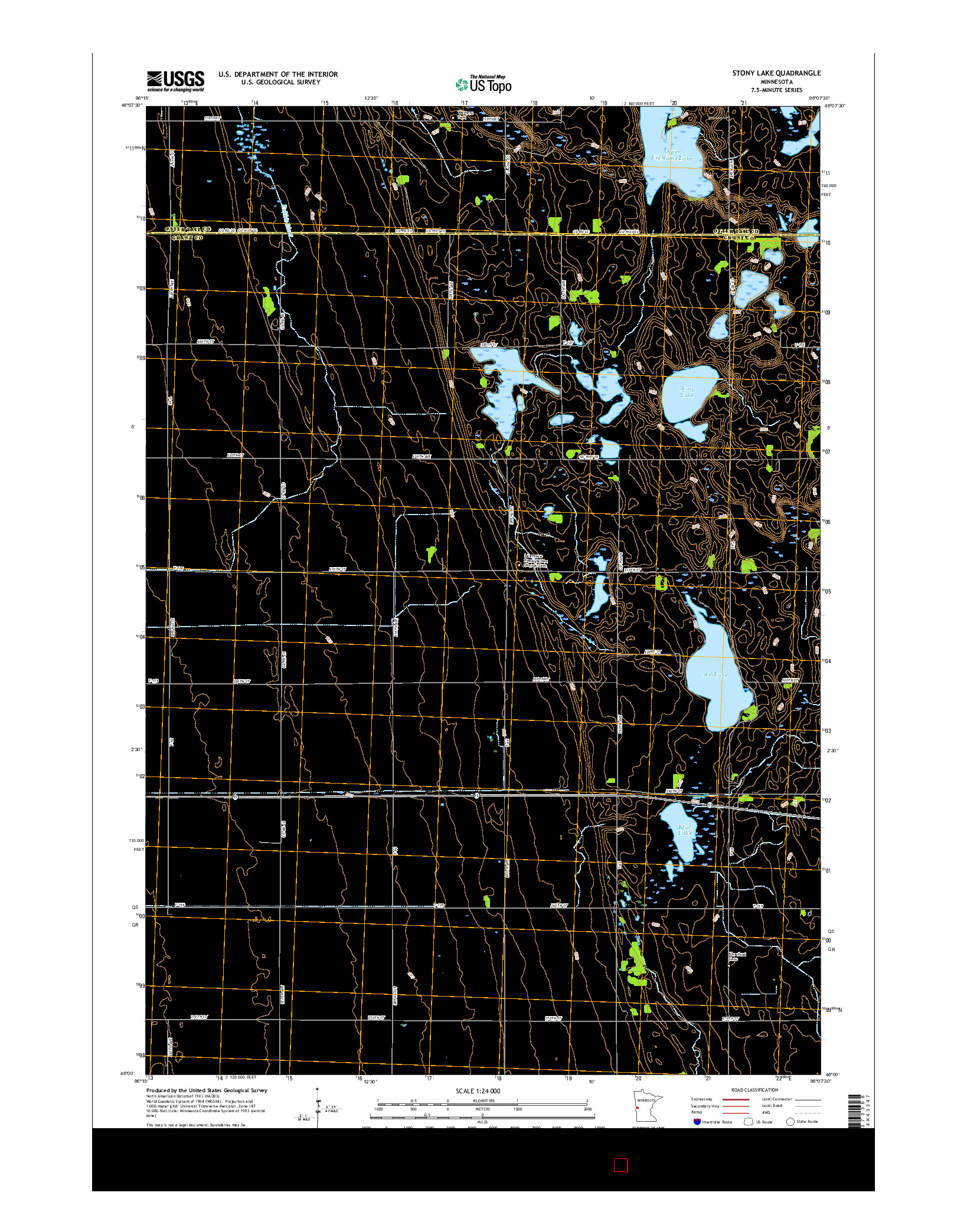 USGS US TOPO 7.5-MINUTE MAP FOR STONY LAKE, MN 2016