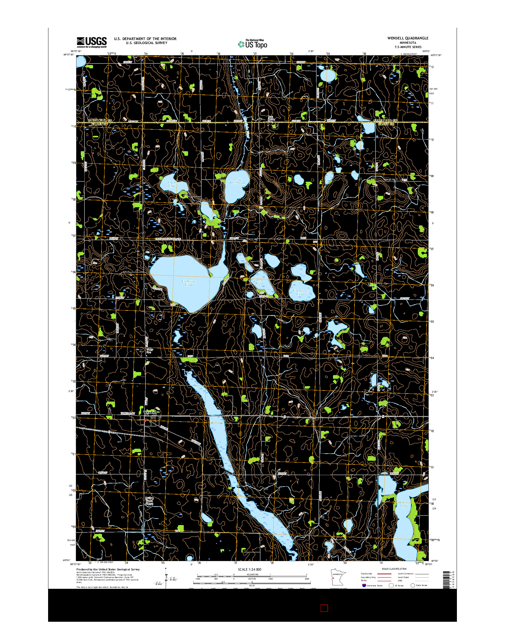 USGS US TOPO 7.5-MINUTE MAP FOR WENDELL, MN 2016