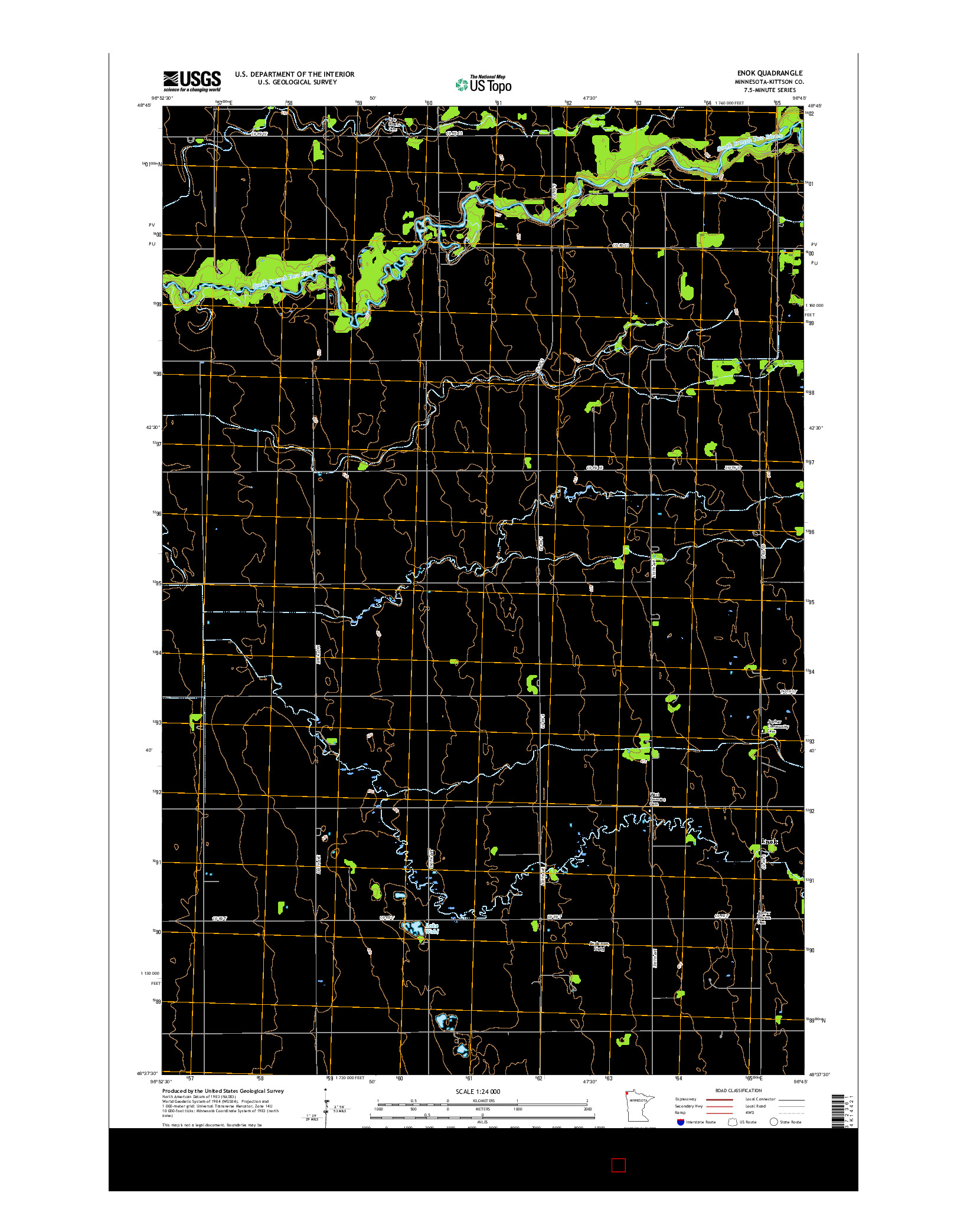 USGS US TOPO 7.5-MINUTE MAP FOR ENOK, MN 2016