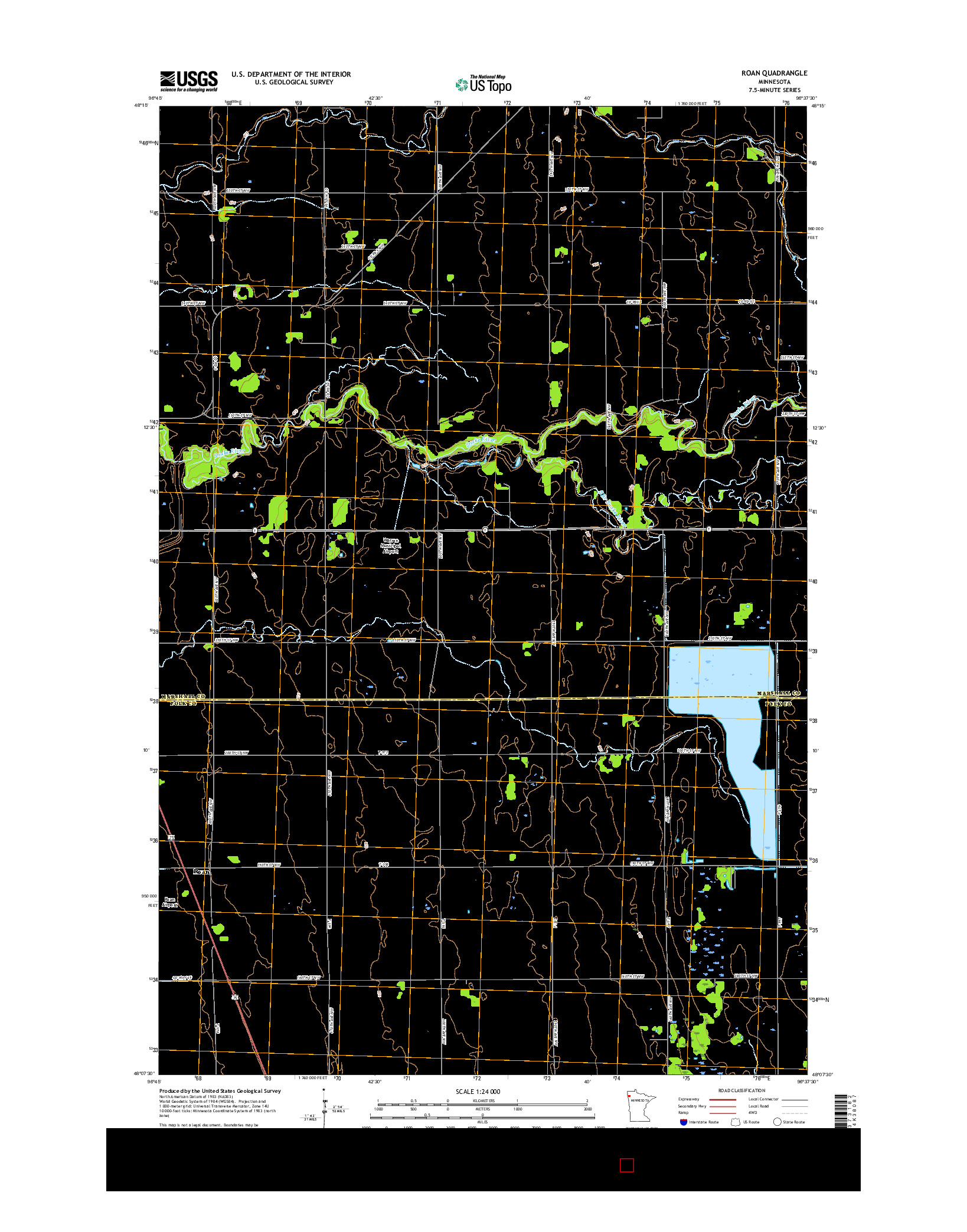 USGS US TOPO 7.5-MINUTE MAP FOR ROAN, MN 2016