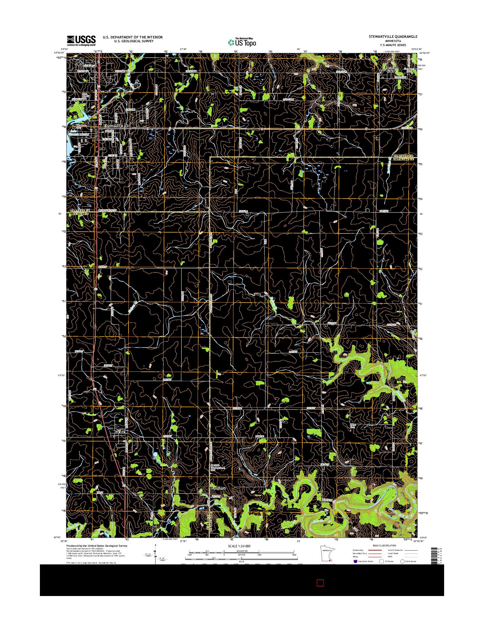USGS US TOPO 7.5-MINUTE MAP FOR STEWARTVILLE, MN 2016