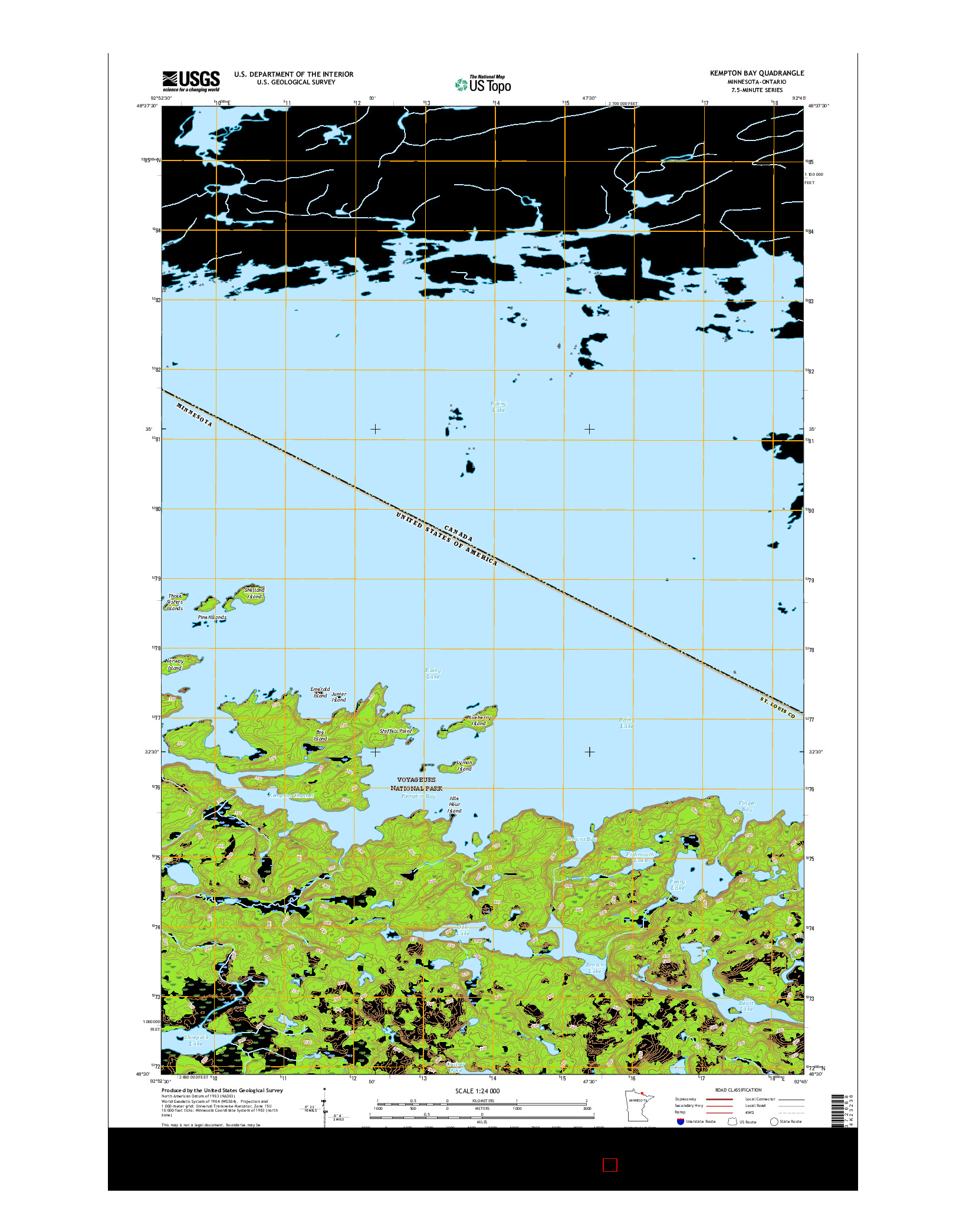 USGS US TOPO 7.5-MINUTE MAP FOR KEMPTON BAY, MN-ON 2016