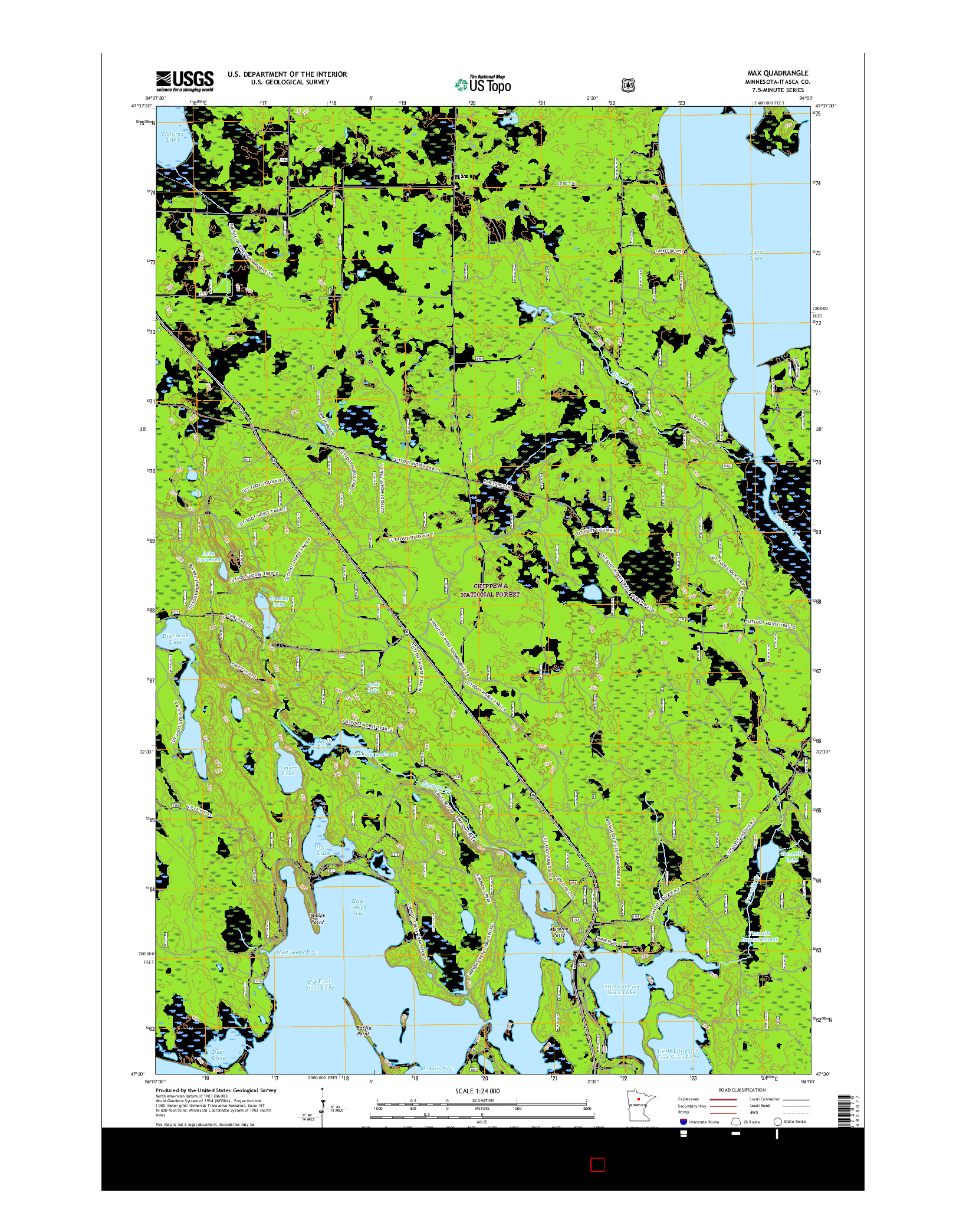 USGS US TOPO 7.5-MINUTE MAP FOR MAX, MN 2016