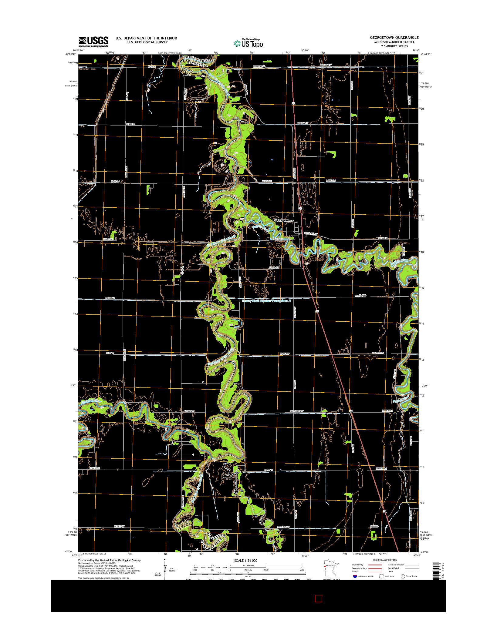 USGS US TOPO 7.5-MINUTE MAP FOR GEORGETOWN, MN-ND 2016