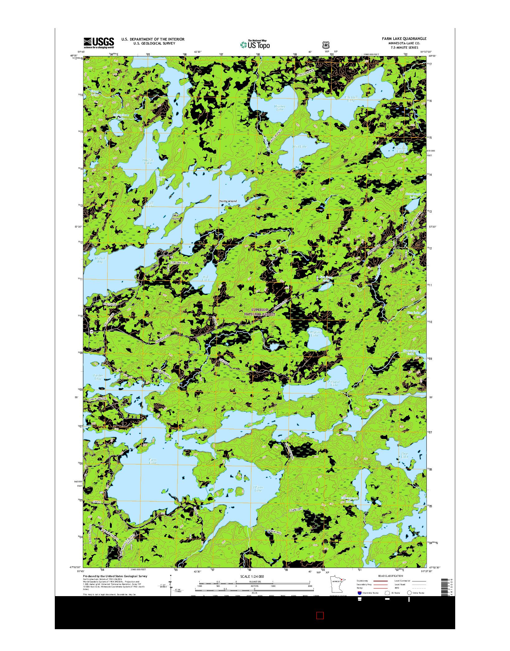 USGS US TOPO 7.5-MINUTE MAP FOR FARM LAKE, MN 2016