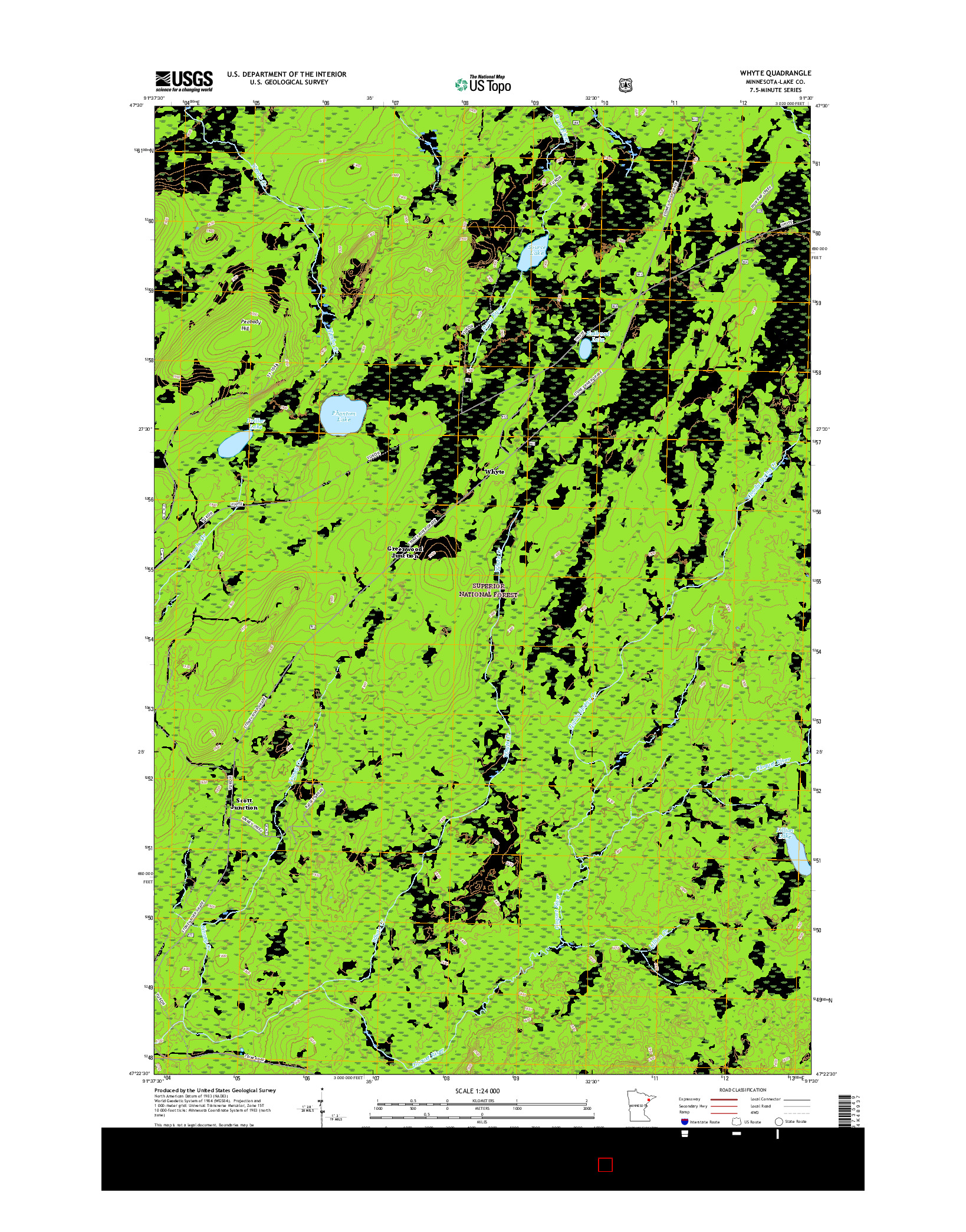 USGS US TOPO 7.5-MINUTE MAP FOR WHYTE, MN 2016
