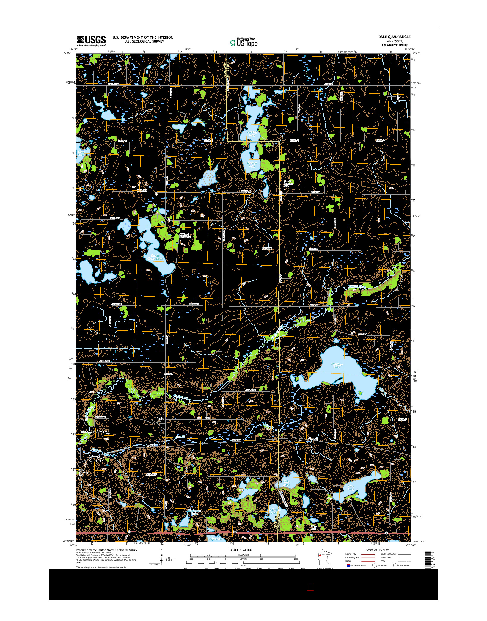USGS US TOPO 7.5-MINUTE MAP FOR DALE, MN 2016
