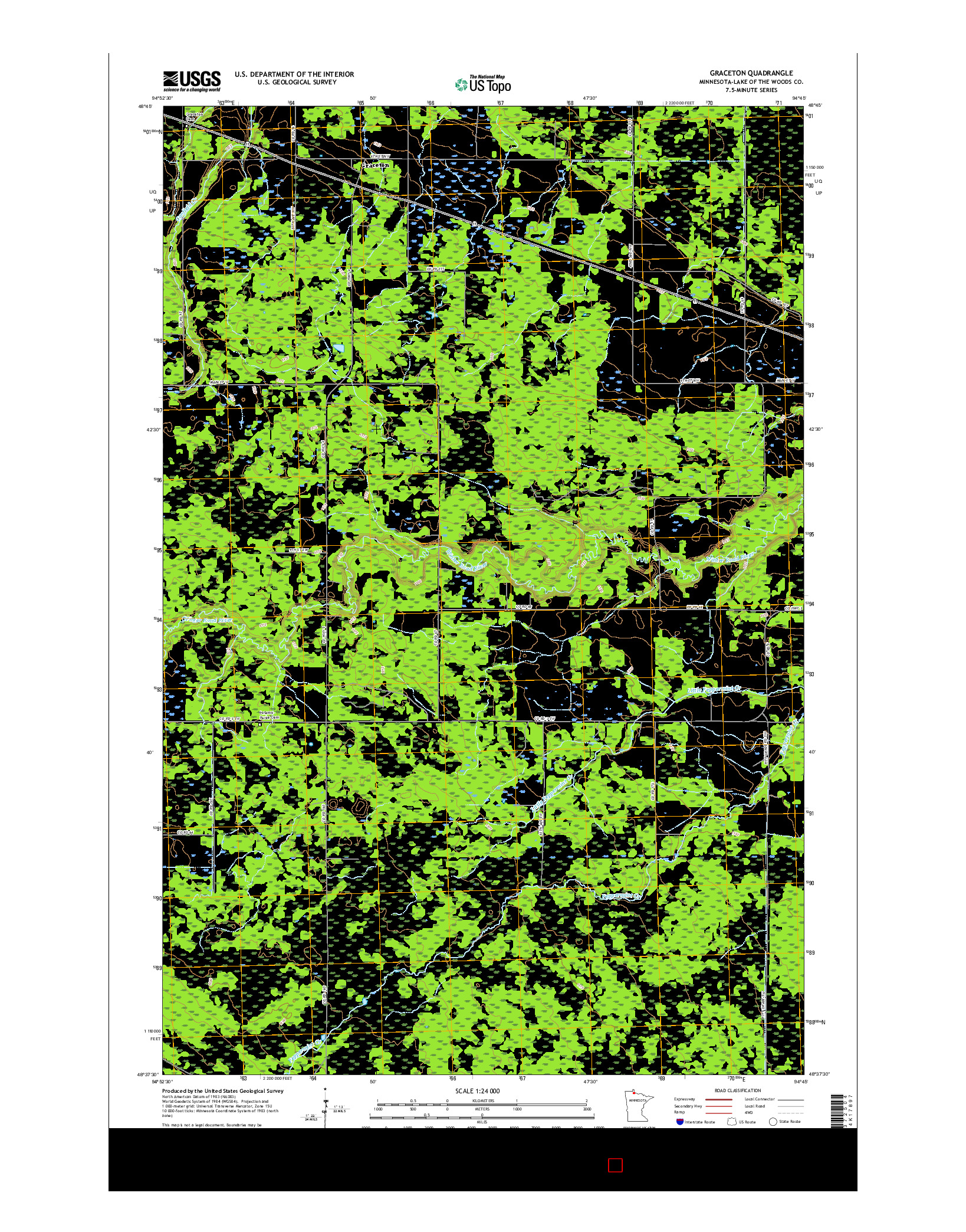 USGS US TOPO 7.5-MINUTE MAP FOR GRACETON, MN 2016