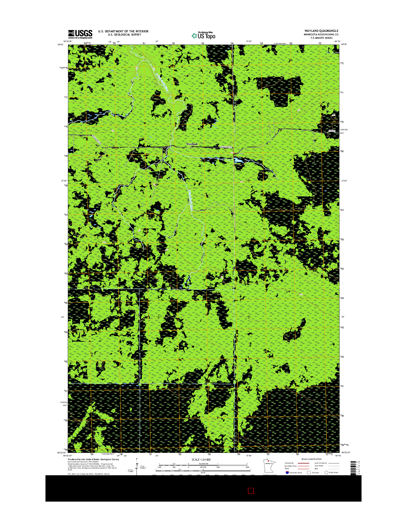 USGS US TOPO 7.5-MINUTE MAP FOR WAYLAND, MN 2016