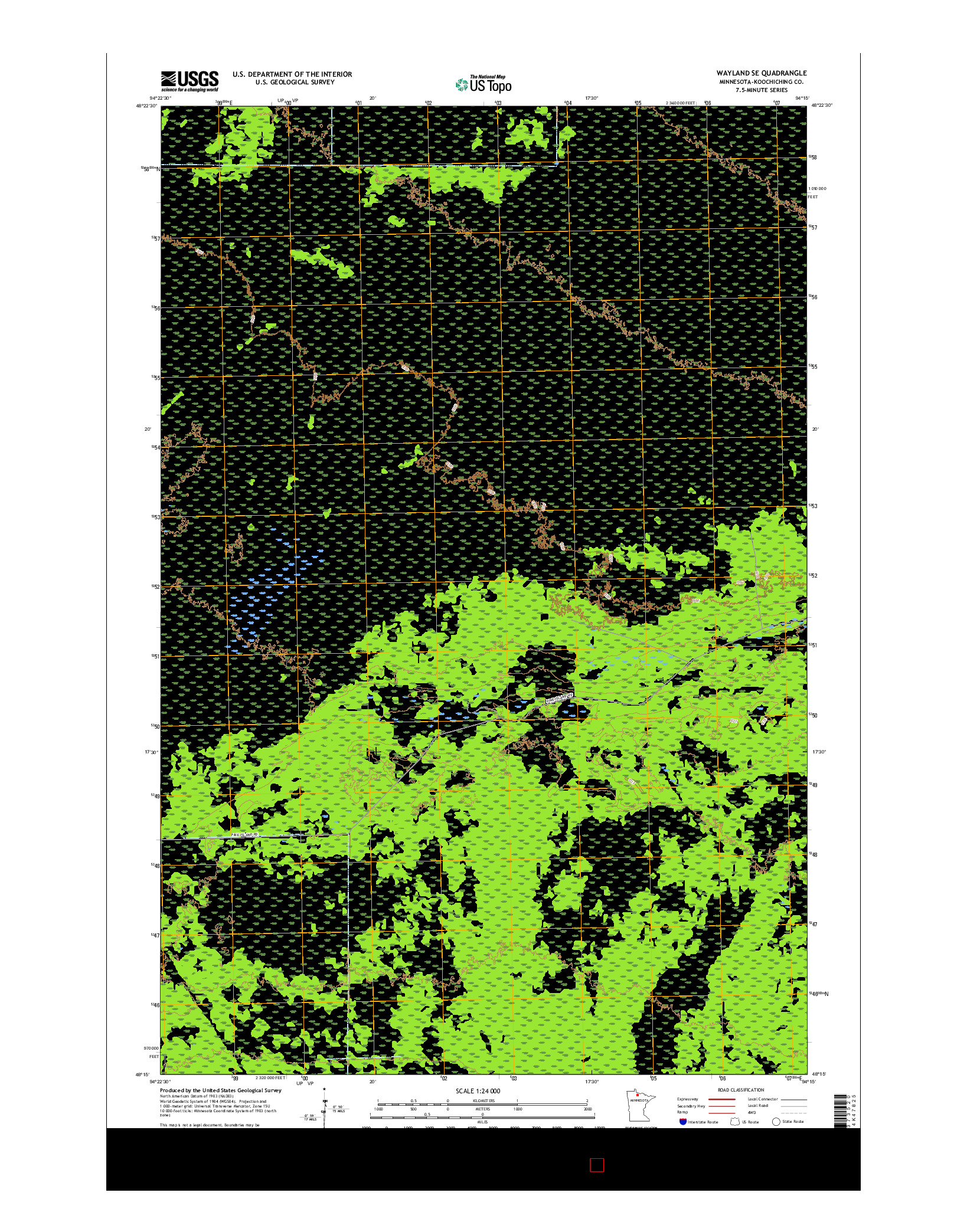 USGS US TOPO 7.5-MINUTE MAP FOR WAYLAND SE, MN 2016