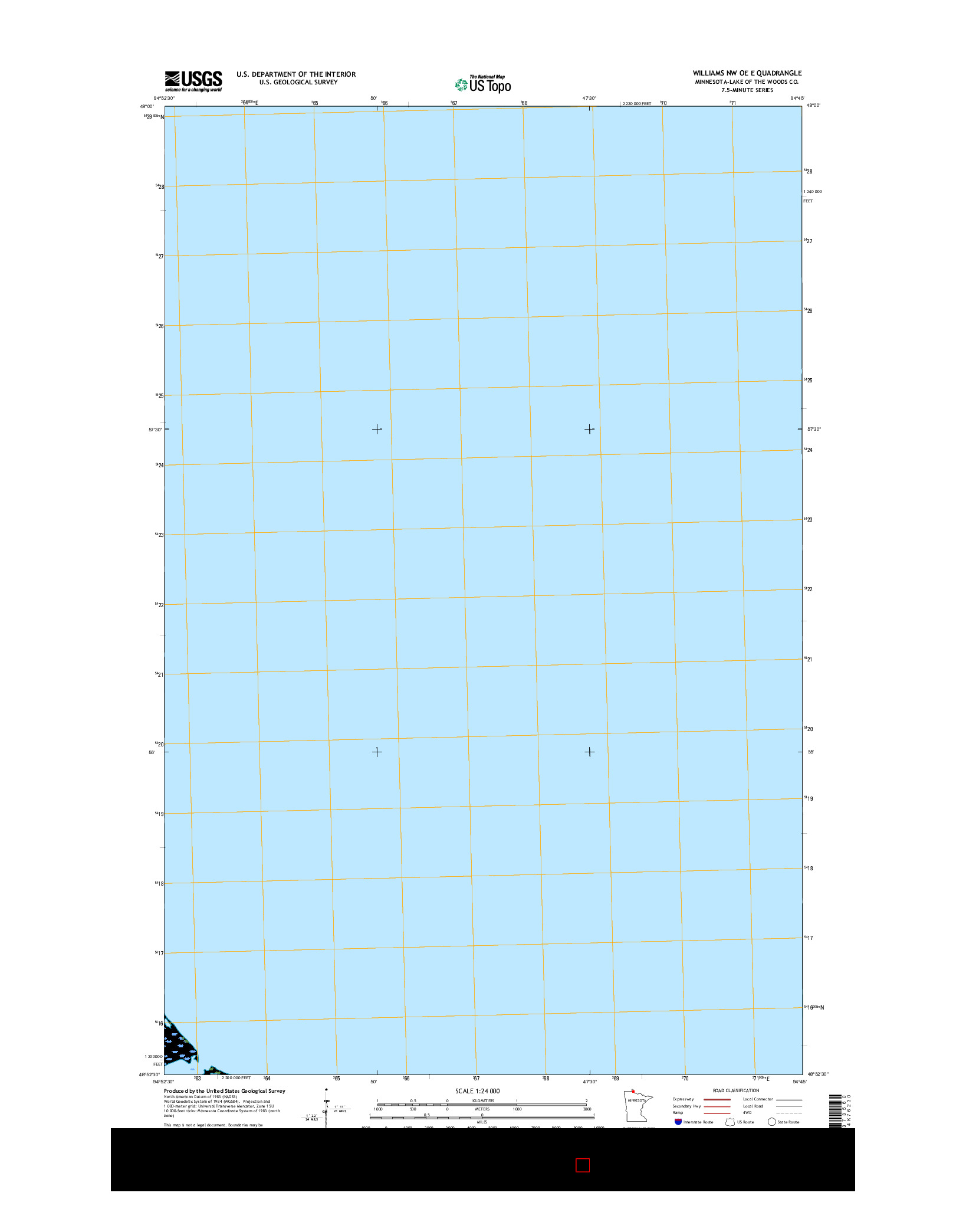 USGS US TOPO 7.5-MINUTE MAP FOR WILLIAMS NW OE E, MN 2016