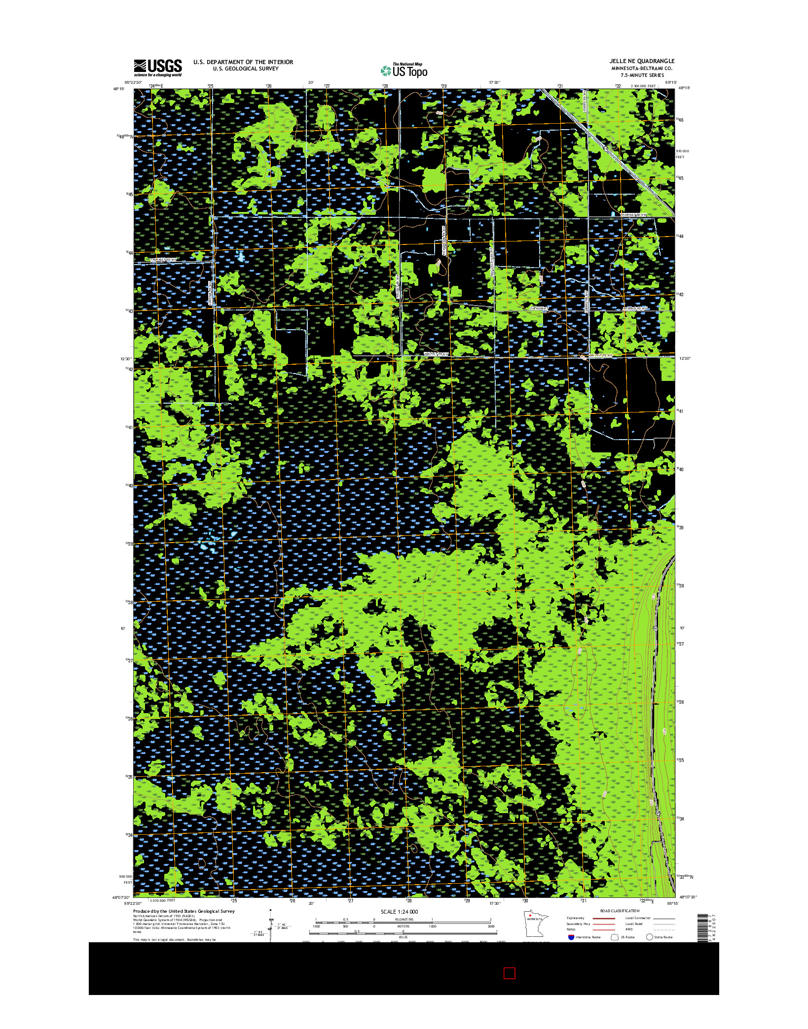 USGS US TOPO 7.5-MINUTE MAP FOR JELLE NE, MN 2016