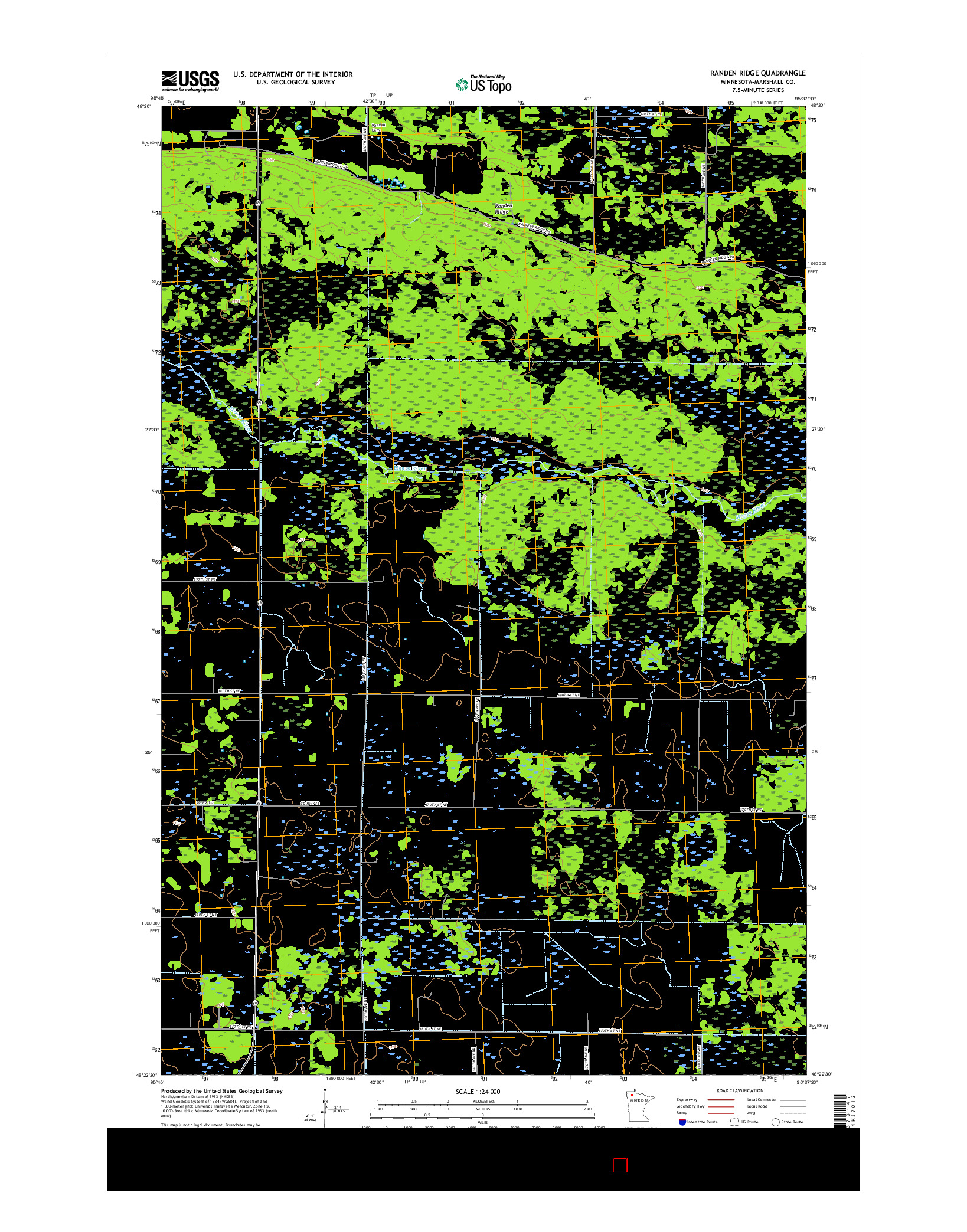 USGS US TOPO 7.5-MINUTE MAP FOR RANDEN RIDGE, MN 2016