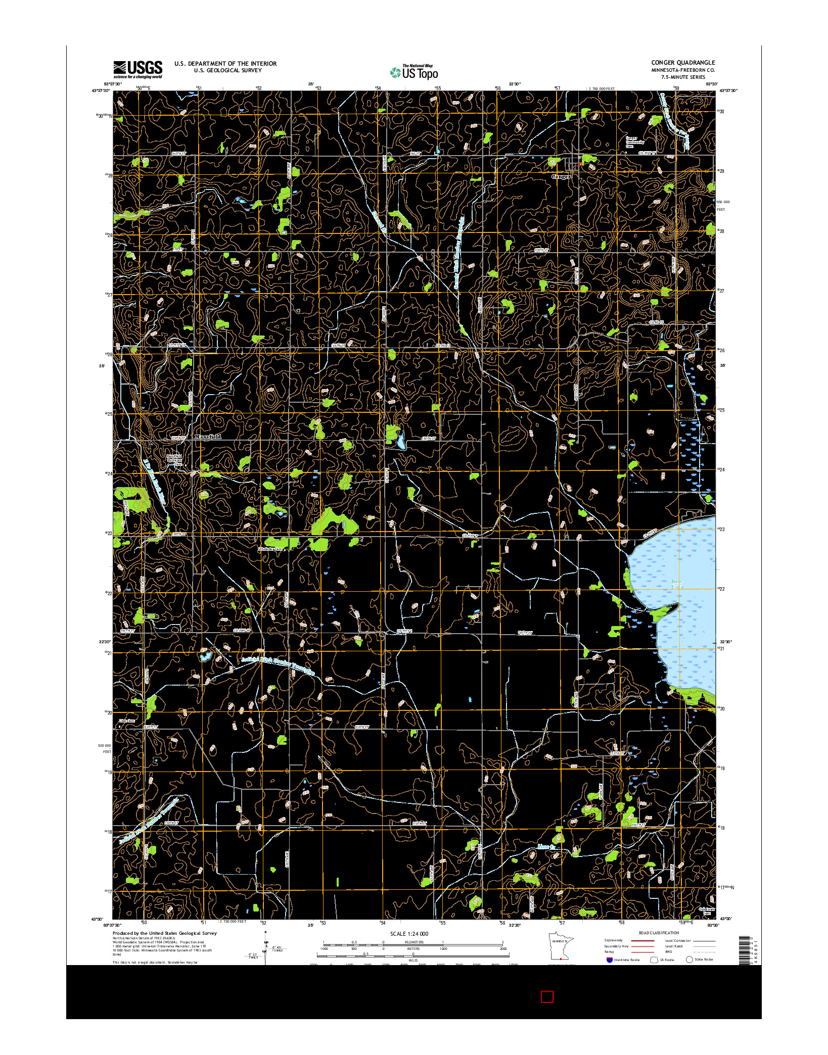 USGS US TOPO 7.5-MINUTE MAP FOR CONGER, MN 2016