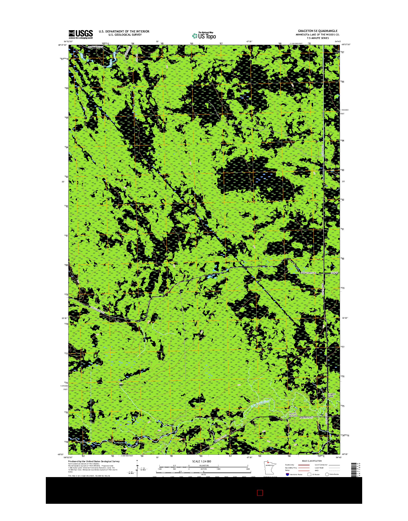 USGS US TOPO 7.5-MINUTE MAP FOR GRACETON SE, MN 2016