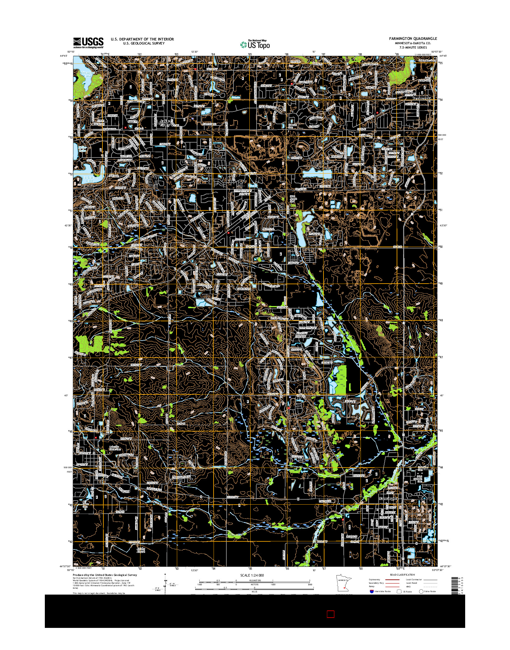 USGS US TOPO 7.5-MINUTE MAP FOR FARMINGTON, MN 2016