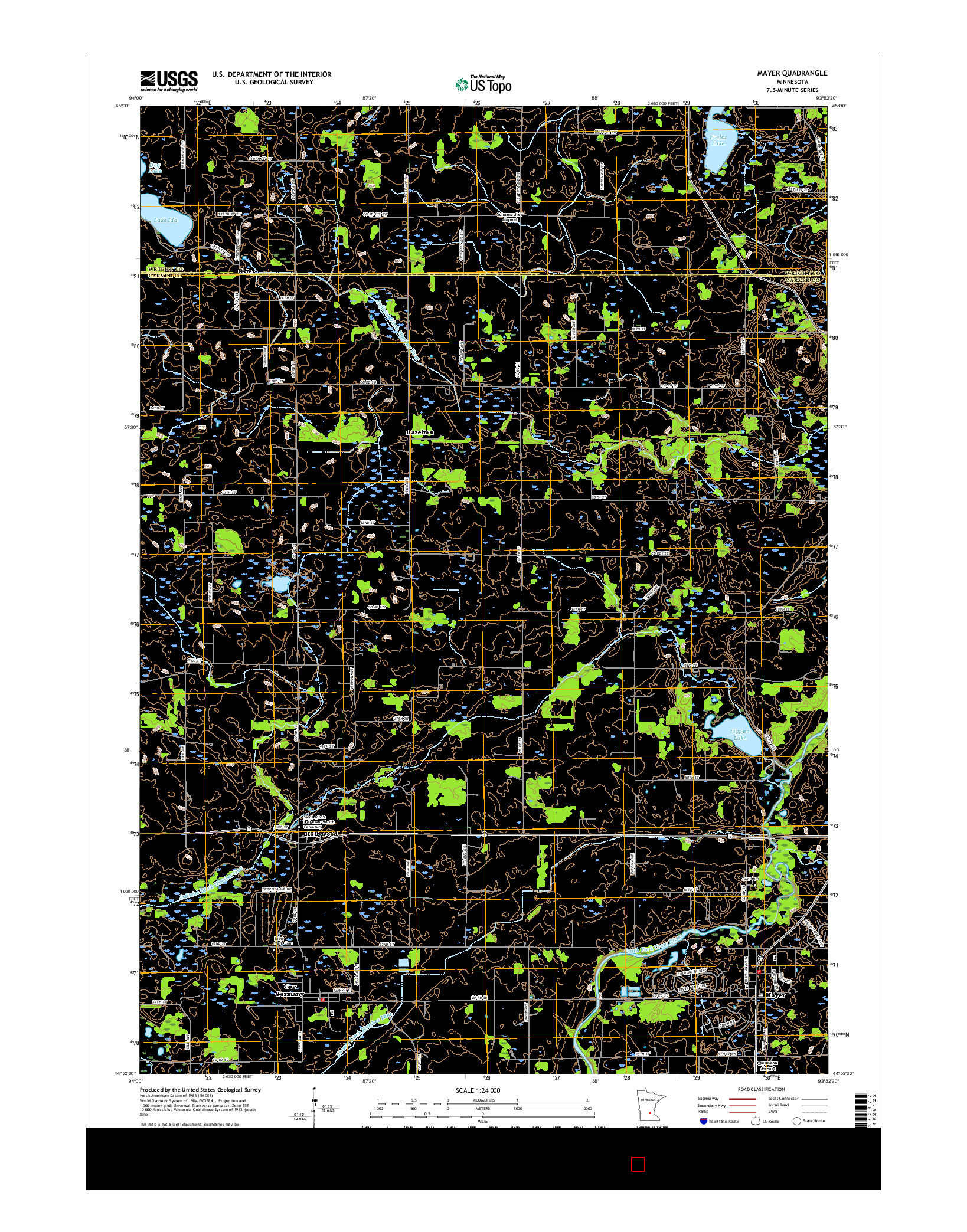 USGS US TOPO 7.5-MINUTE MAP FOR MAYER, MN 2016