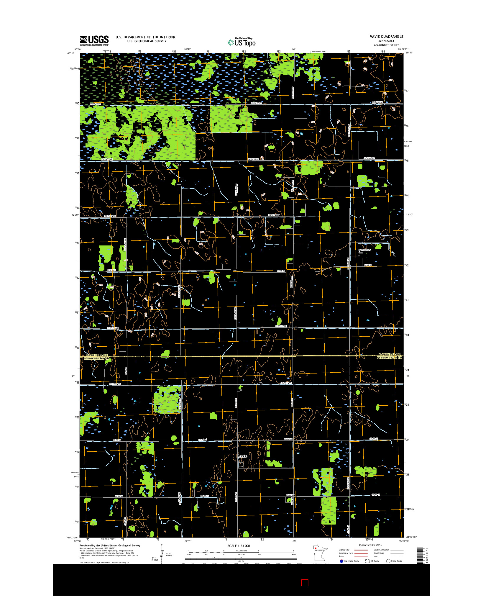 USGS US TOPO 7.5-MINUTE MAP FOR MAVIE, MN 2016