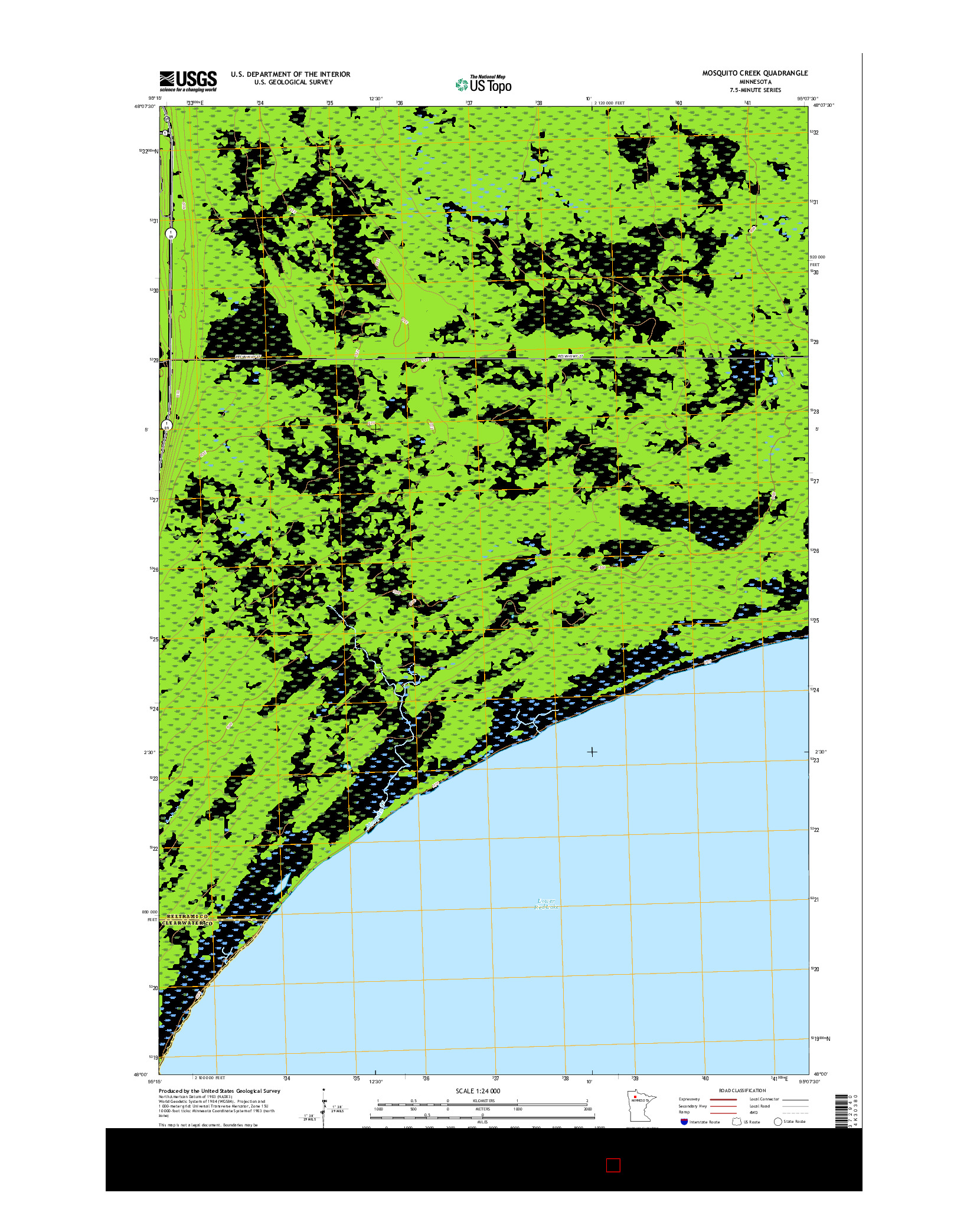 USGS US TOPO 7.5-MINUTE MAP FOR MOSQUITO CREEK, MN 2016