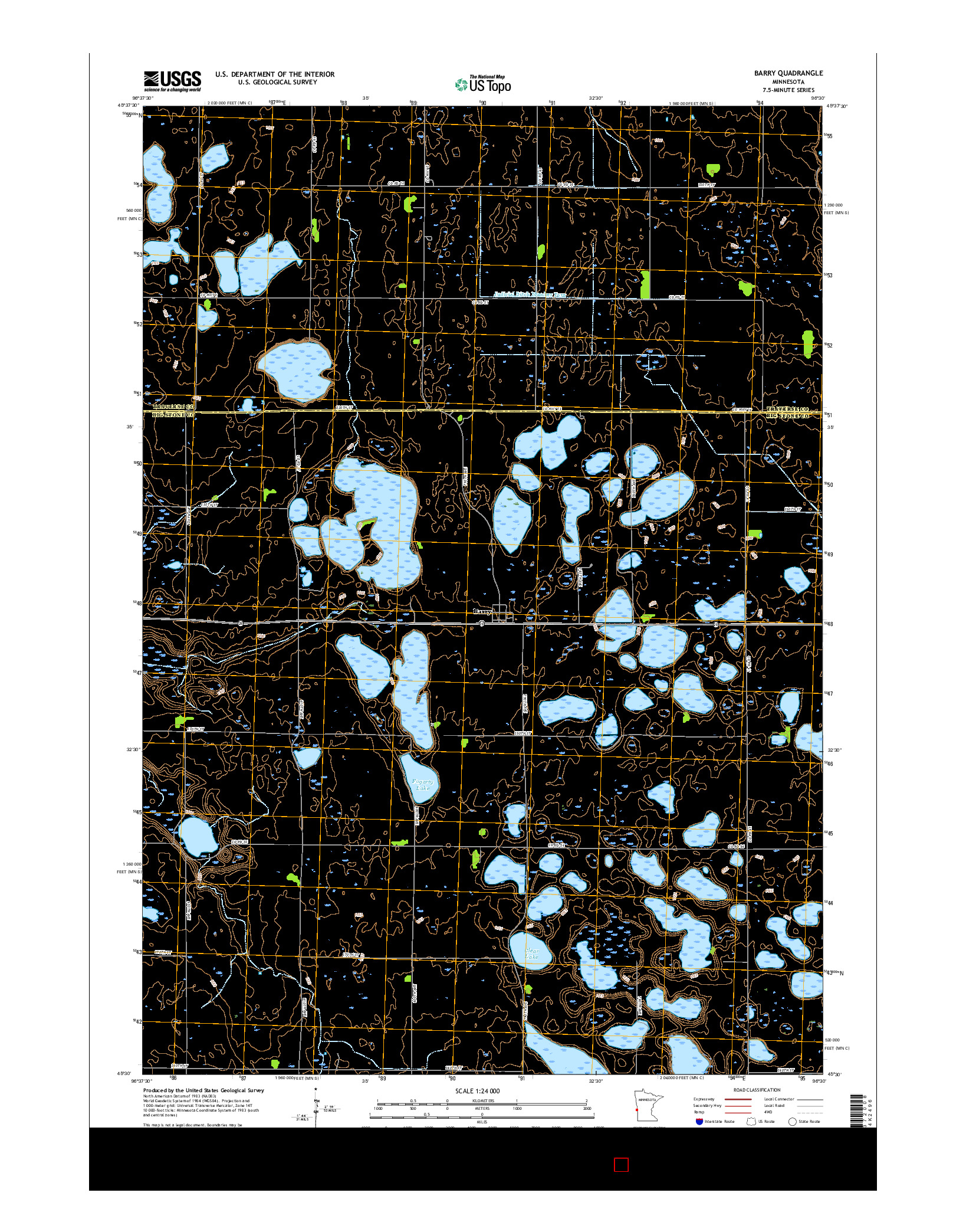 USGS US TOPO 7.5-MINUTE MAP FOR BARRY, MN 2016