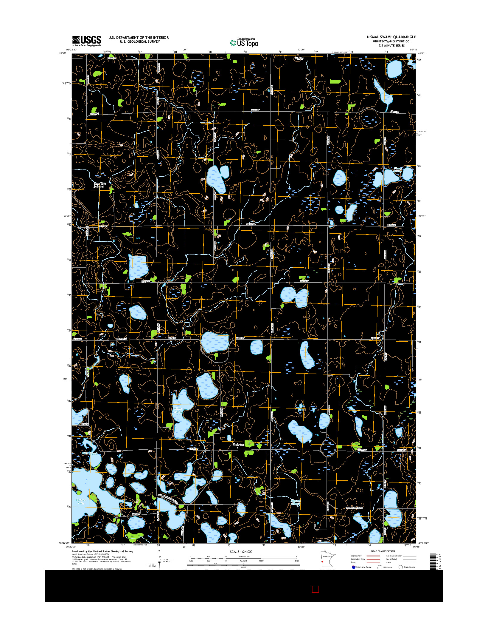 USGS US TOPO 7.5-MINUTE MAP FOR DISMAL SWAMP, MN 2016