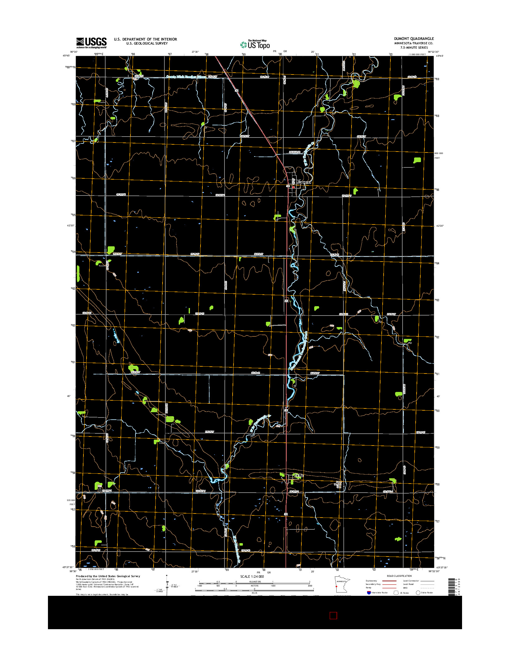 USGS US TOPO 7.5-MINUTE MAP FOR DUMONT, MN 2016