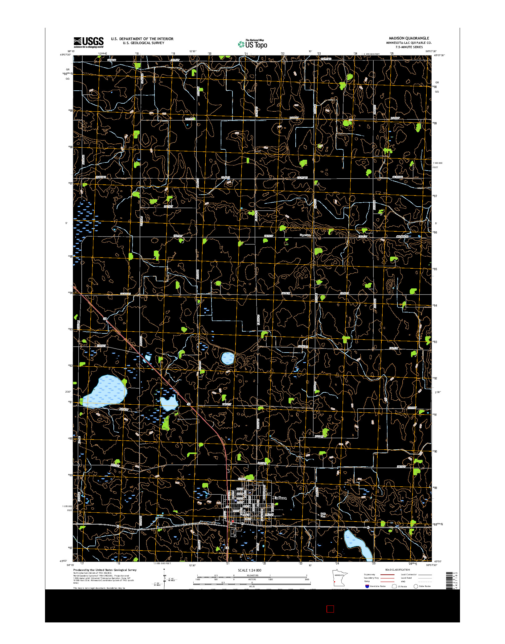 USGS US TOPO 7.5-MINUTE MAP FOR MADISON, MN 2016