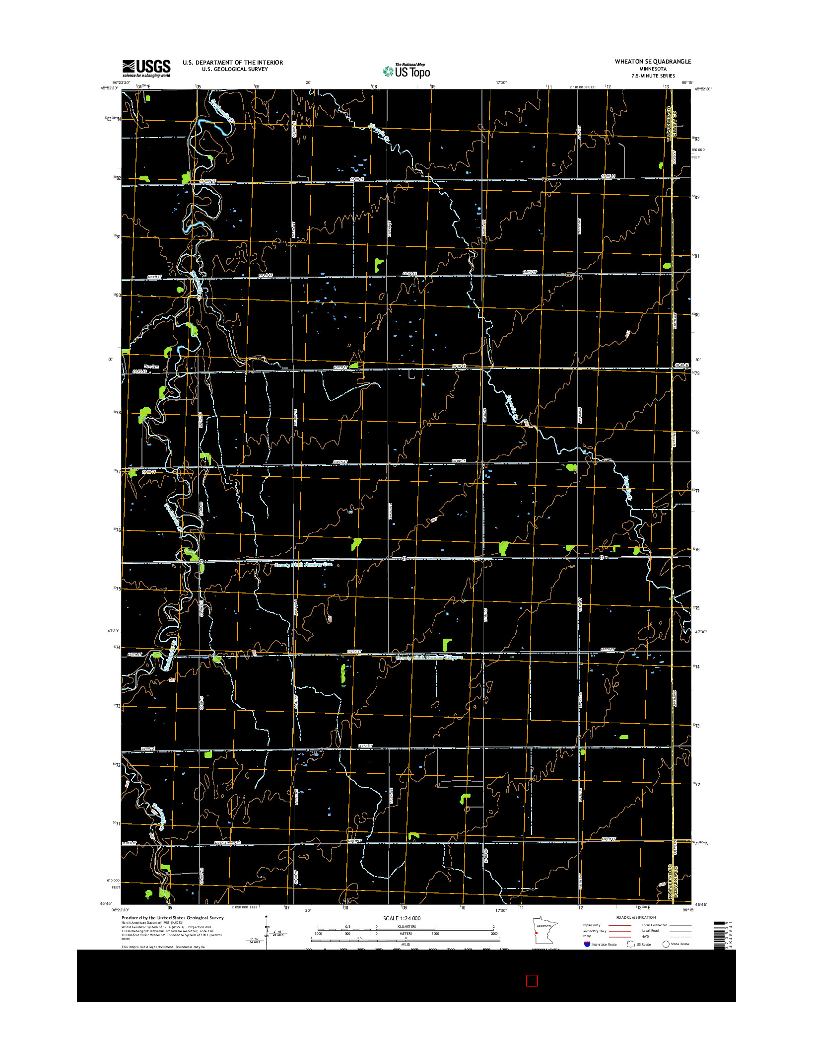 USGS US TOPO 7.5-MINUTE MAP FOR WHEATON SE, MN 2016