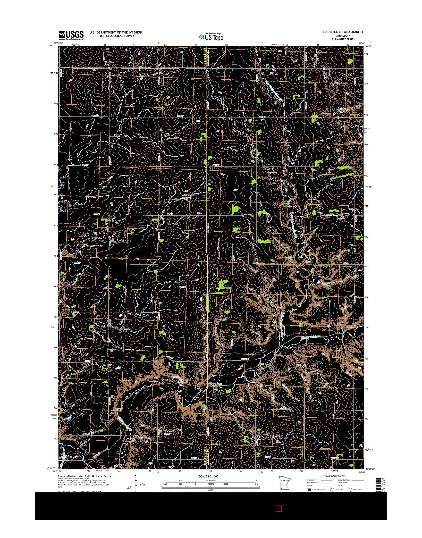 USGS US TOPO 7.5-MINUTE MAP FOR EDGERTON NE, MN 2016