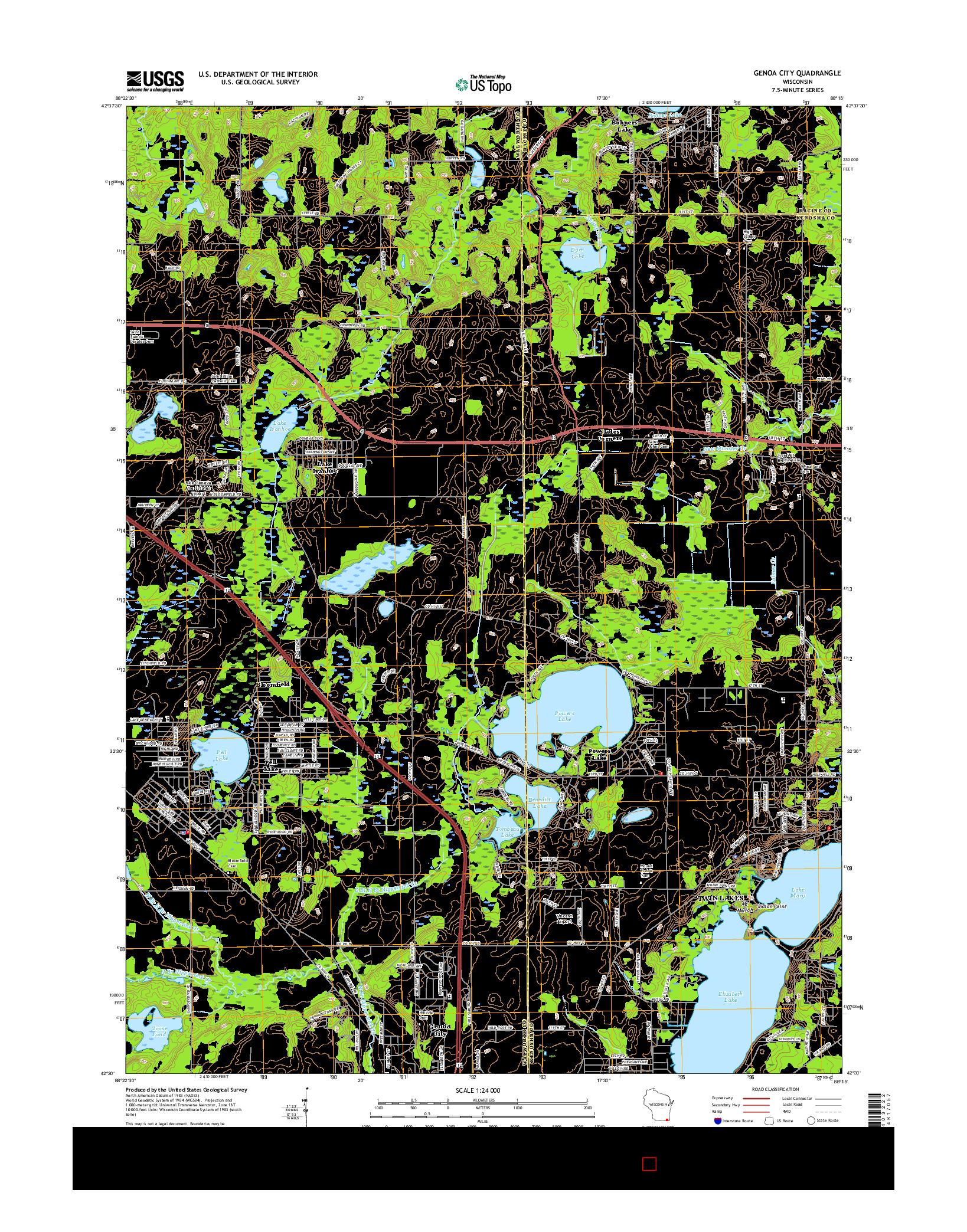 USGS US TOPO 7.5-MINUTE MAP FOR GENOA CITY, WI 2016