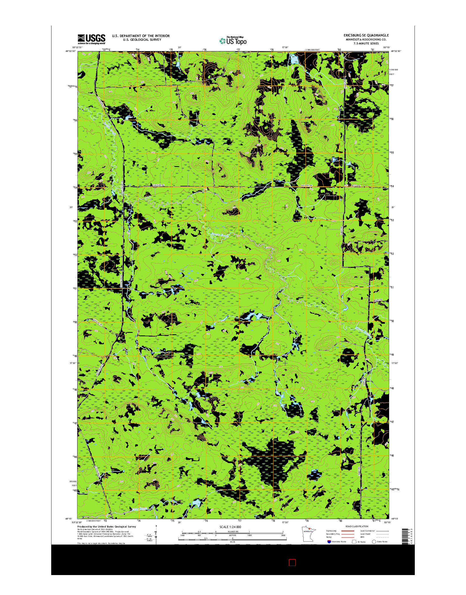 USGS US TOPO 7.5-MINUTE MAP FOR ERICSBURG SE, MN 2016