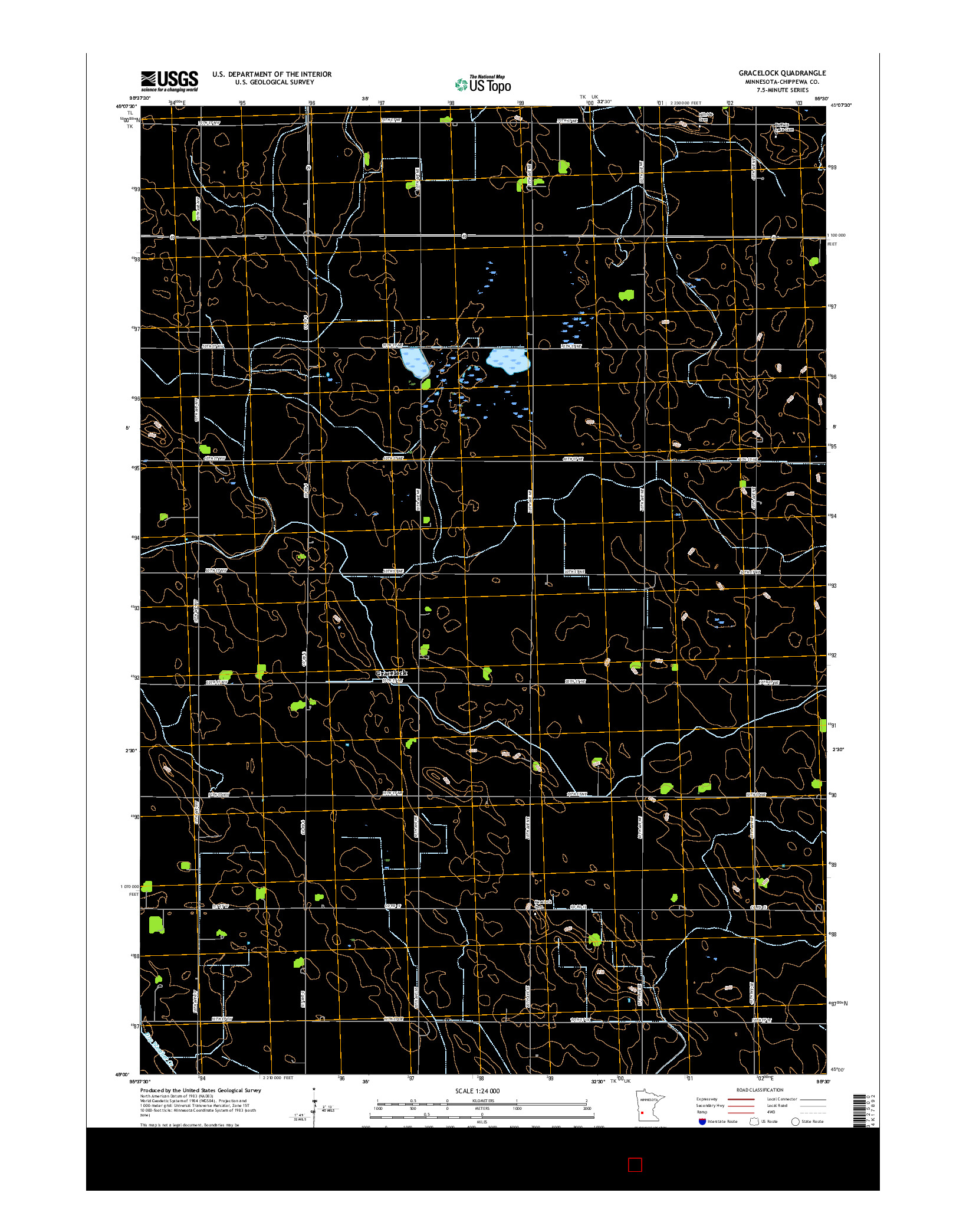 USGS US TOPO 7.5-MINUTE MAP FOR GRACELOCK, MN 2016