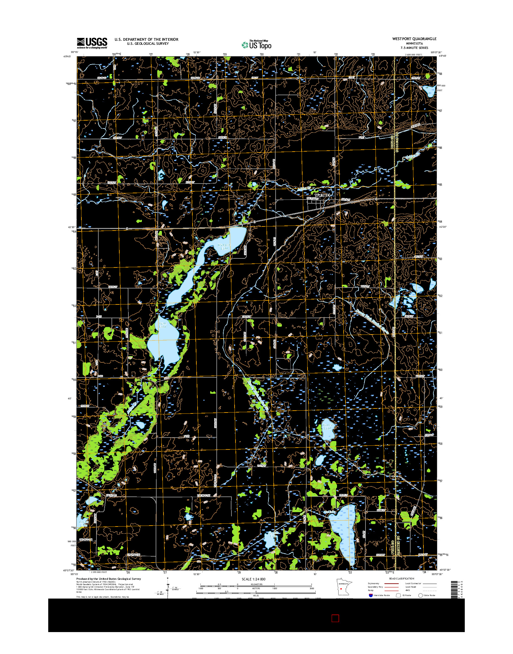 USGS US TOPO 7.5-MINUTE MAP FOR WESTPORT, MN 2016