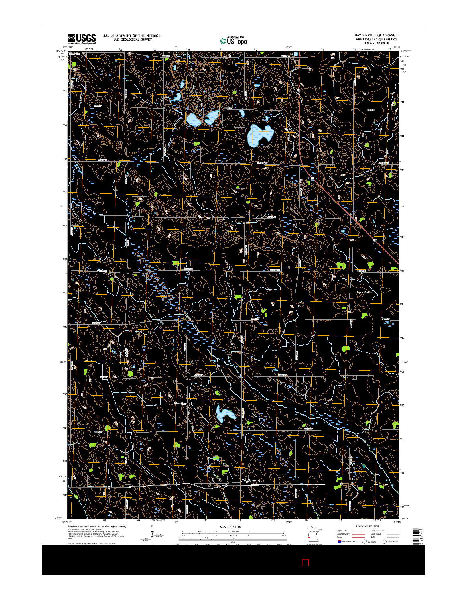 USGS US TOPO 7.5-MINUTE MAP FOR HAYDENVILLE, MN 2016