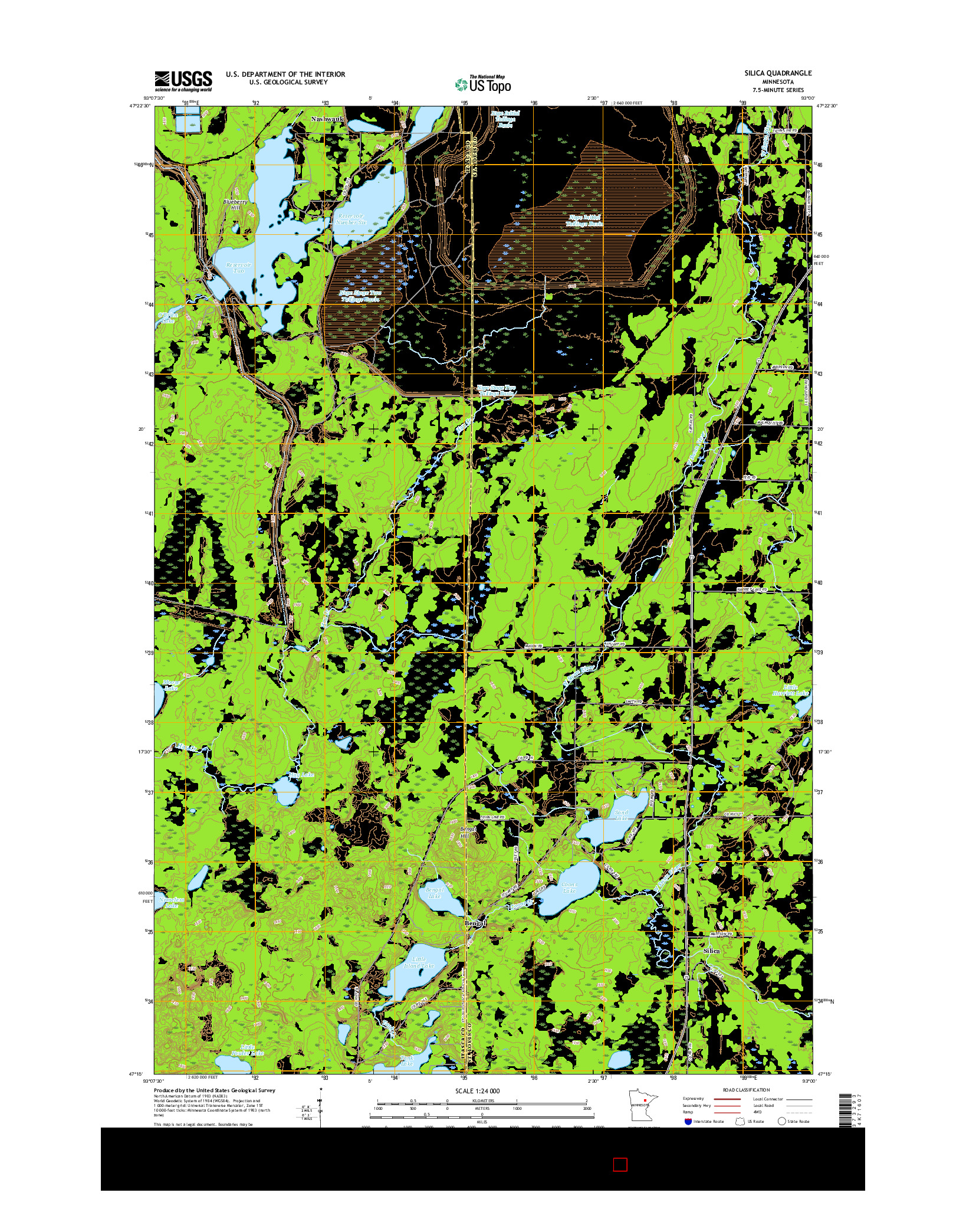 USGS US TOPO 7.5-MINUTE MAP FOR SILICA, MN 2016