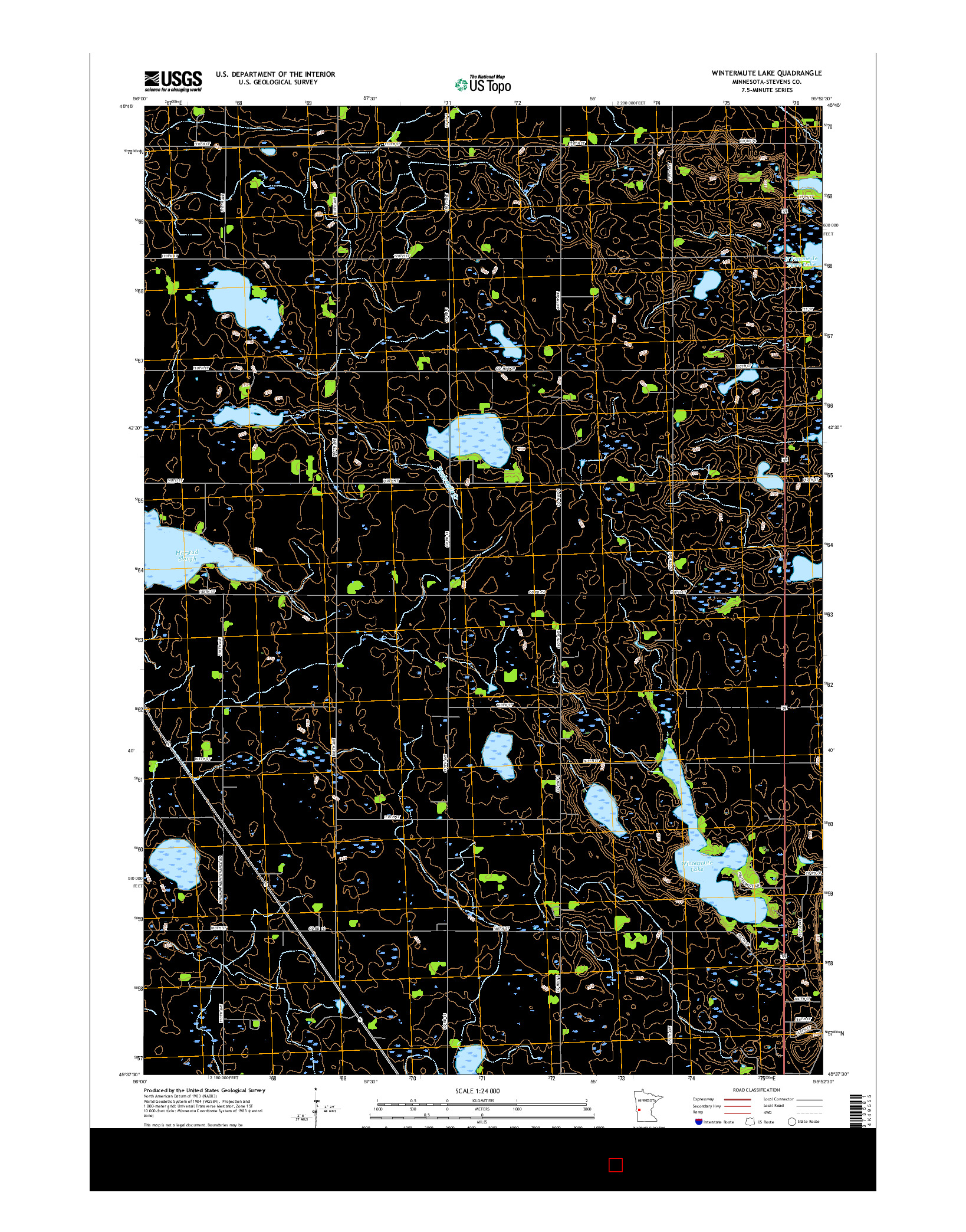 USGS US TOPO 7.5-MINUTE MAP FOR WINTERMUTE LAKE, MN 2016