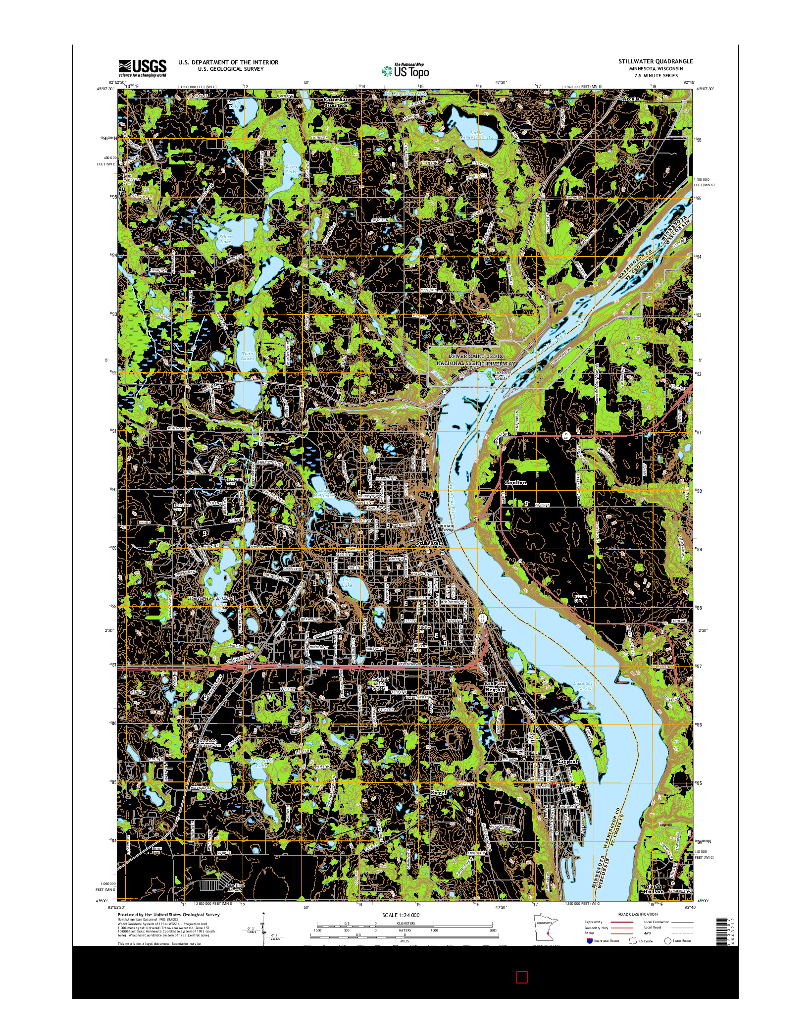 USGS US TOPO 7.5-MINUTE MAP FOR STILLWATER, MN-WI 2016