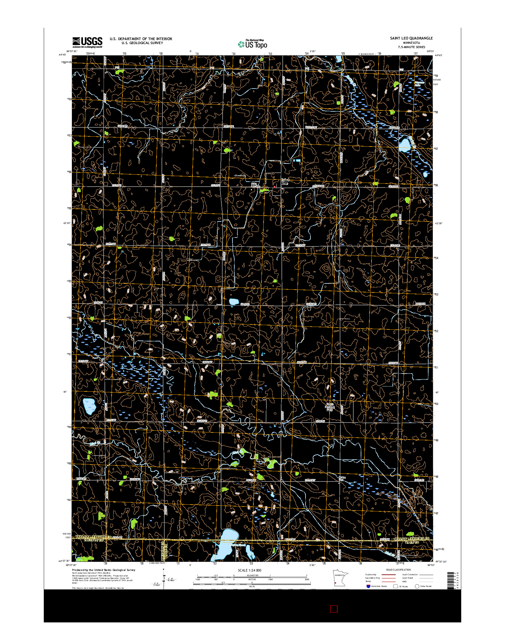 USGS US TOPO 7.5-MINUTE MAP FOR SAINT LEO, MN 2016