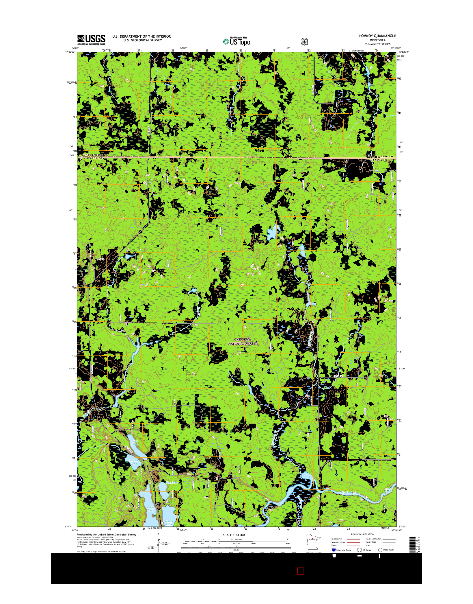 USGS US TOPO 7.5-MINUTE MAP FOR POMROY, MN 2016