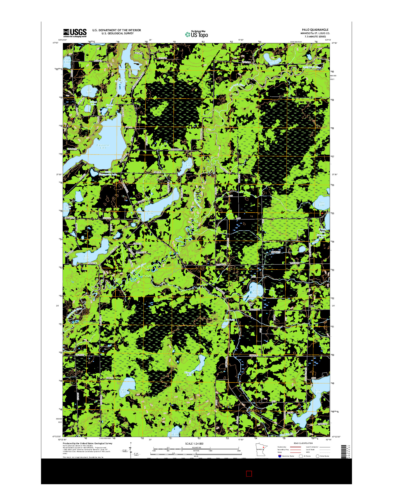 USGS US TOPO 7.5-MINUTE MAP FOR PALO, MN 2016