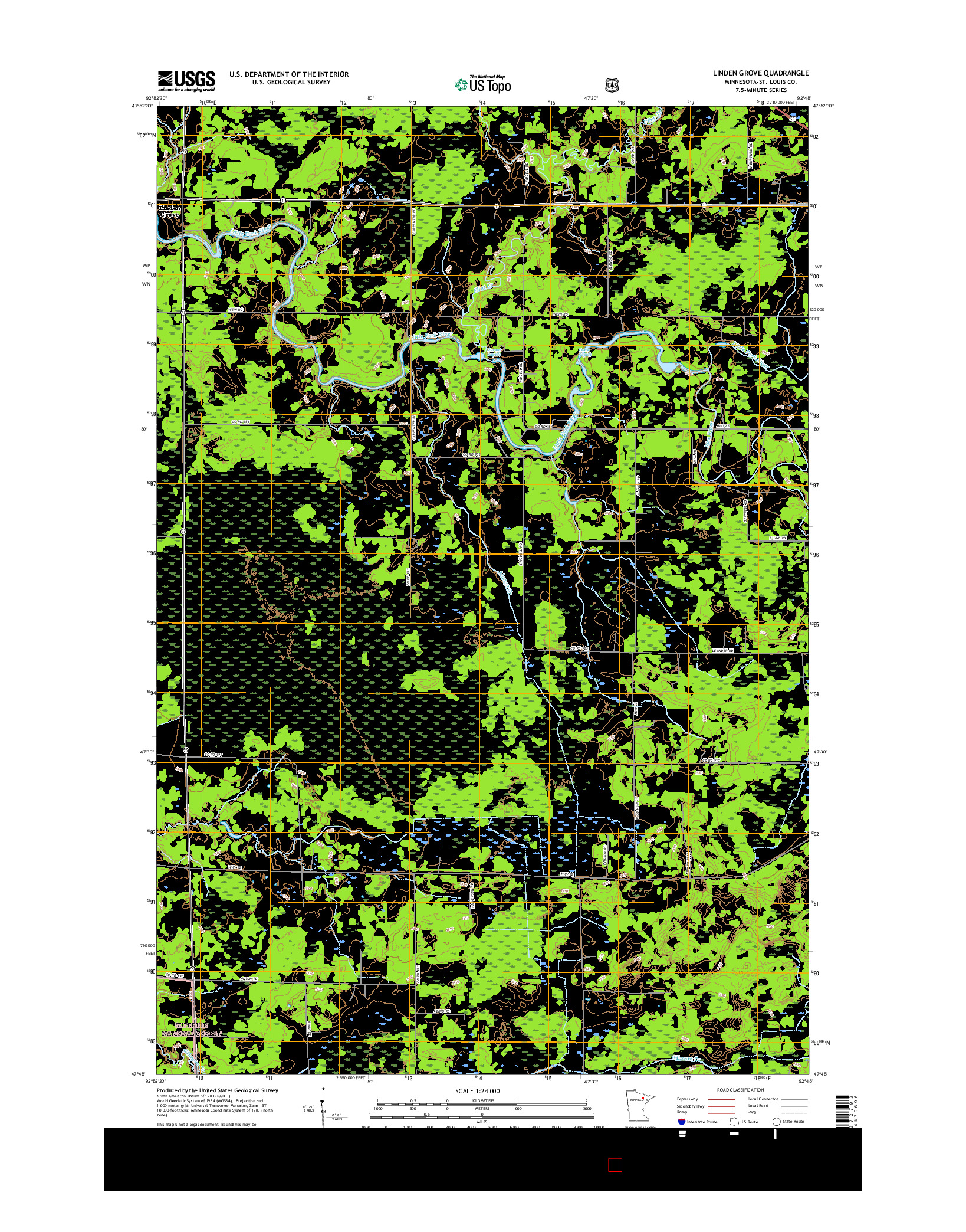 USGS US TOPO 7.5-MINUTE MAP FOR LINDEN GROVE, MN 2016