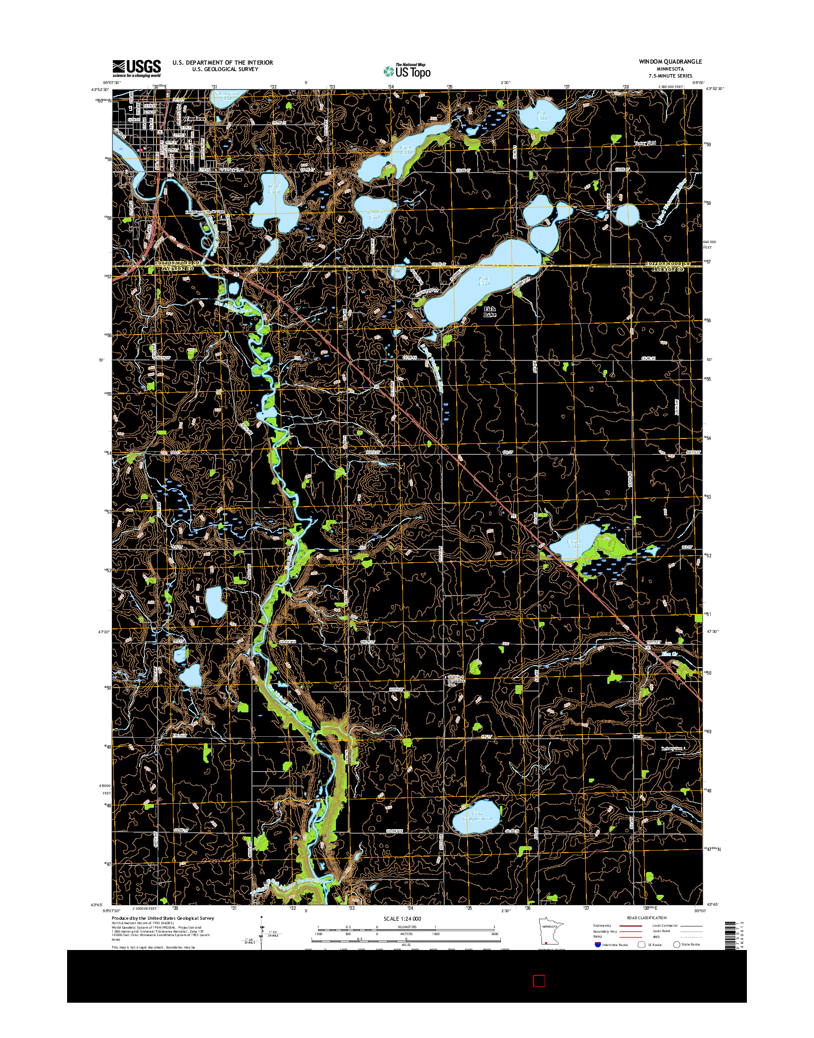 USGS US TOPO 7.5-MINUTE MAP FOR WINDOM, MN 2016