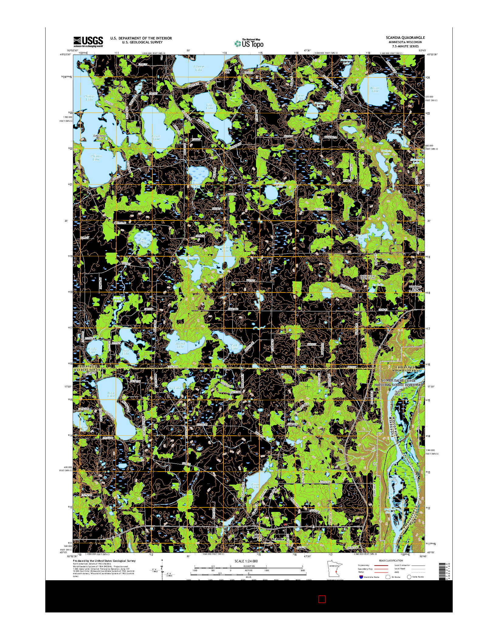 USGS US TOPO 7.5-MINUTE MAP FOR SCANDIA, MN-WI 2016