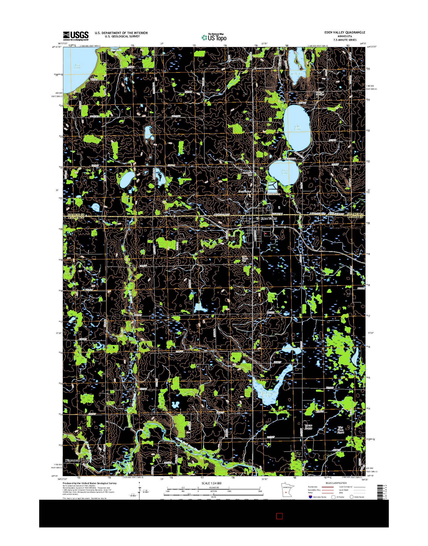 USGS US TOPO 7.5-MINUTE MAP FOR EDEN VALLEY, MN 2016