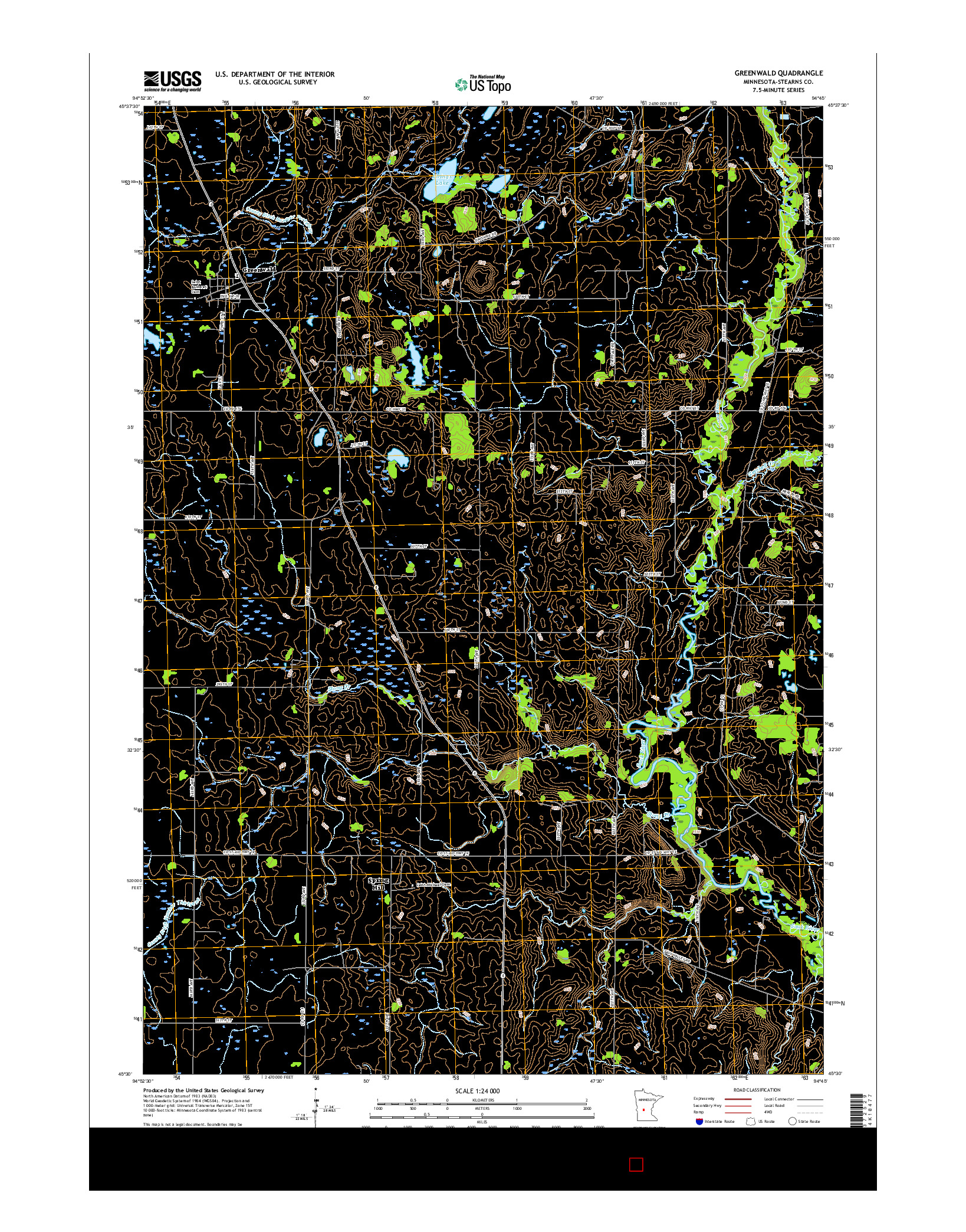 USGS US TOPO 7.5-MINUTE MAP FOR GREENWALD, MN 2016