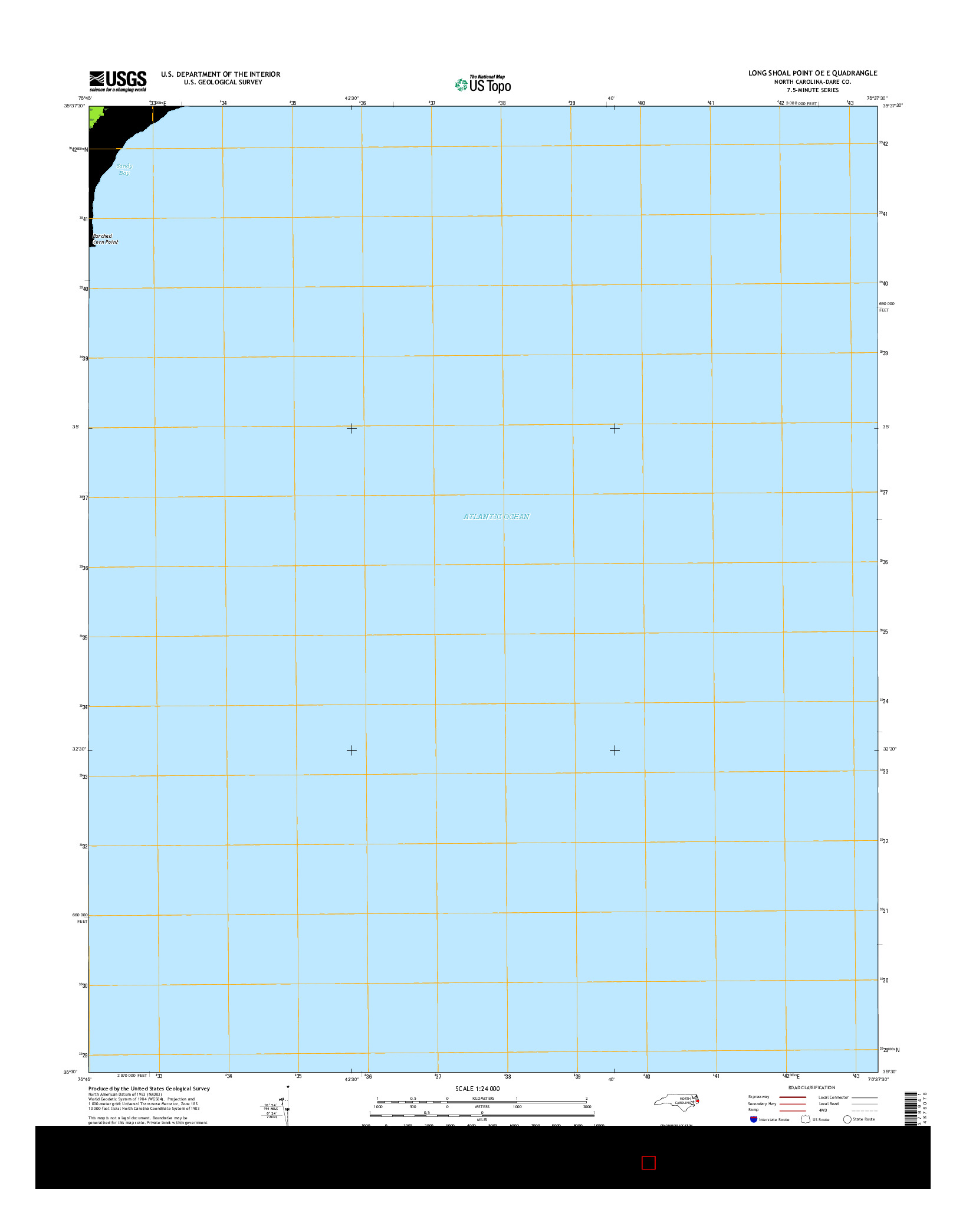 USGS US TOPO 7.5-MINUTE MAP FOR LONG SHOAL POINT OE E, NC 2016